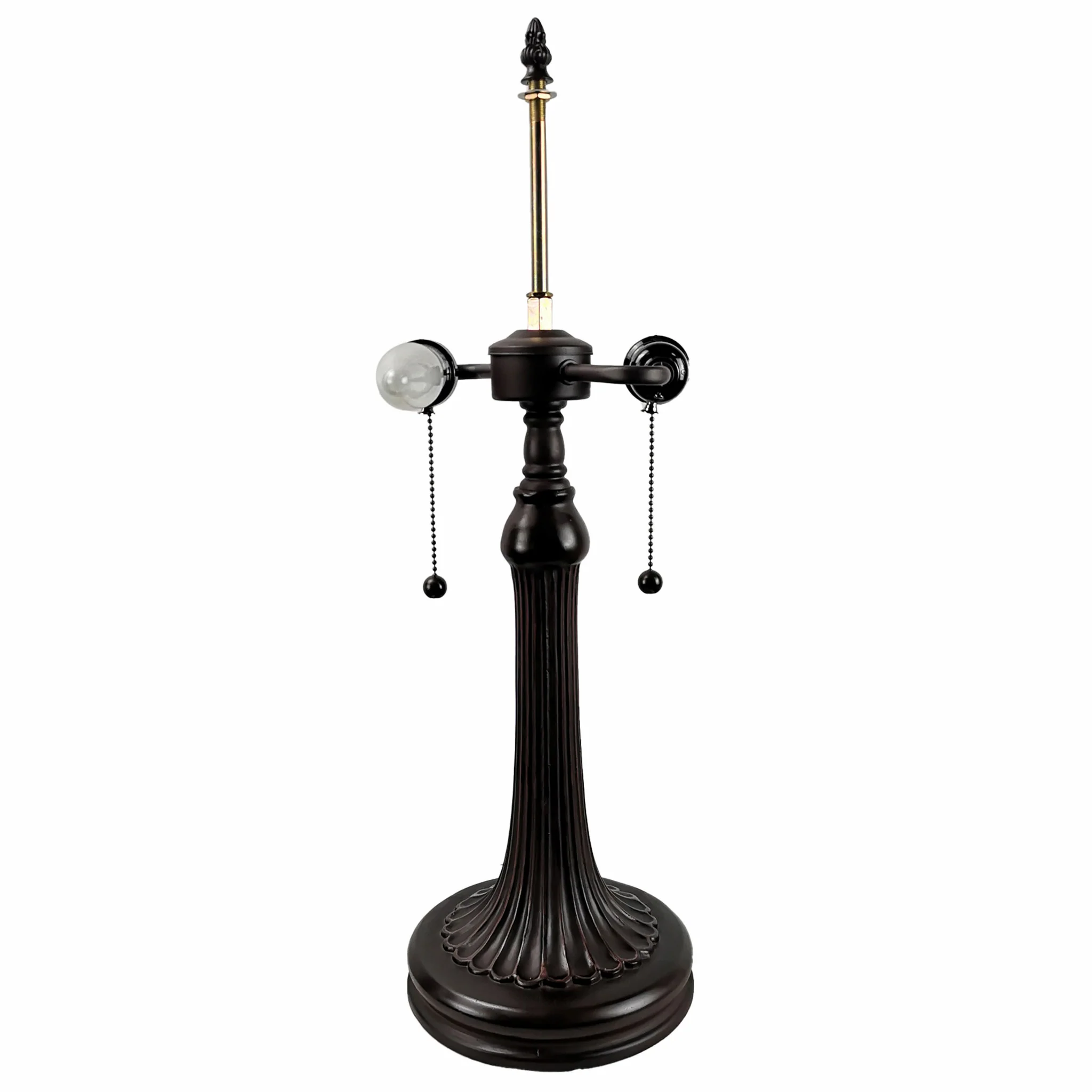 23" Stained Glass Two Light Jeweled Flowery Accent Table Lamp By Homeroots - Image 4