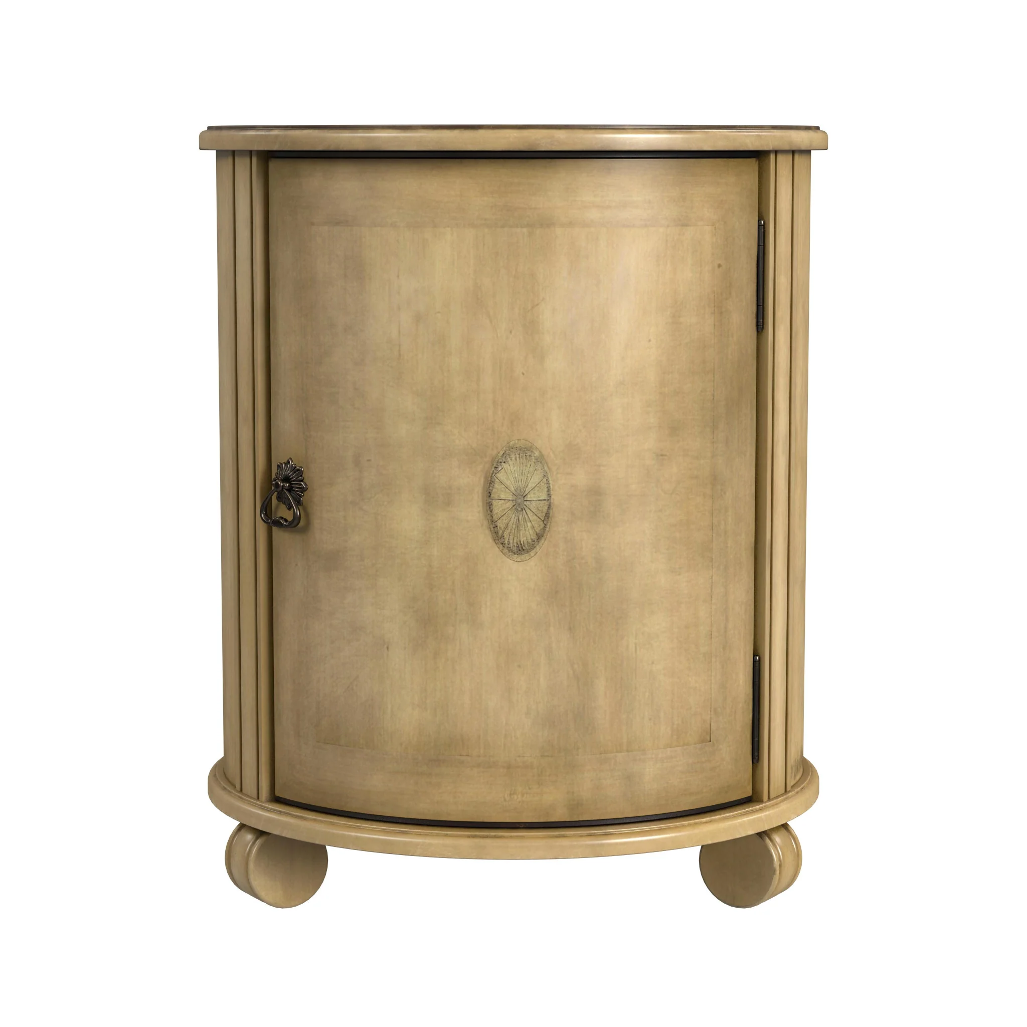 24" Beige Manufactured Wood Round End Table With Shelf By Homeroots - Image 2