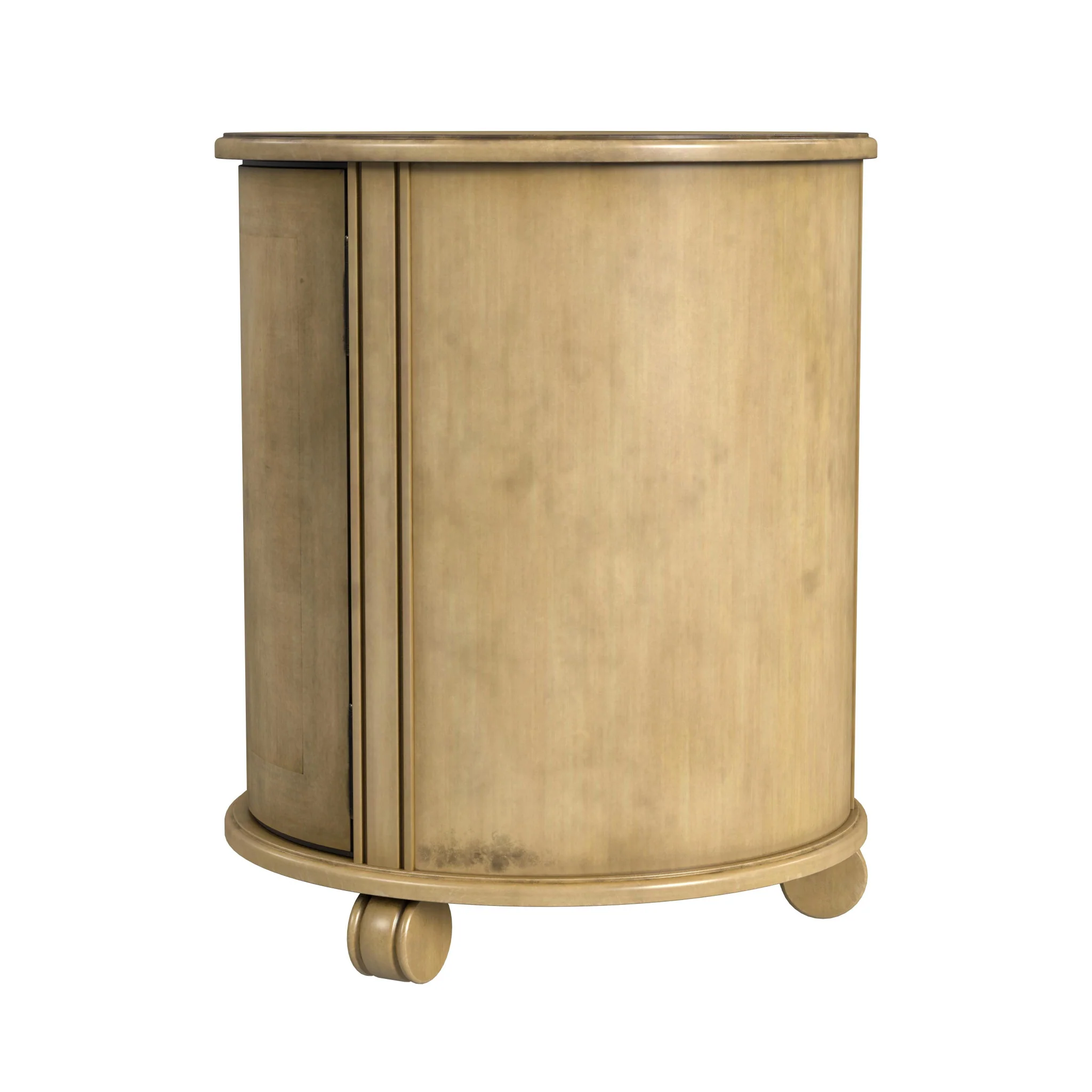 24" Beige Manufactured Wood Round End Table With Shelf By Homeroots - Image 3