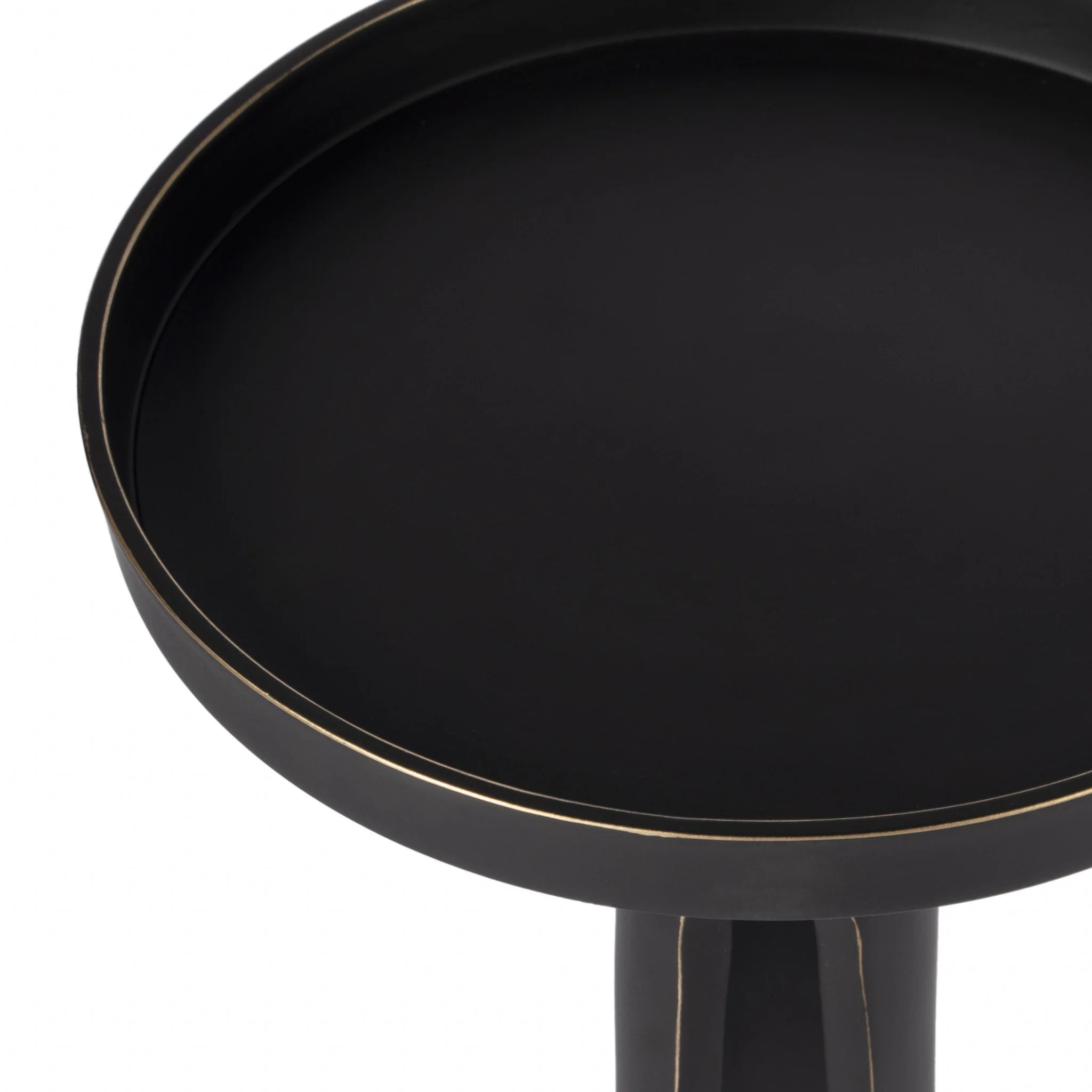 24" Black Aluminum Round End Table By Homeroots - Image 5