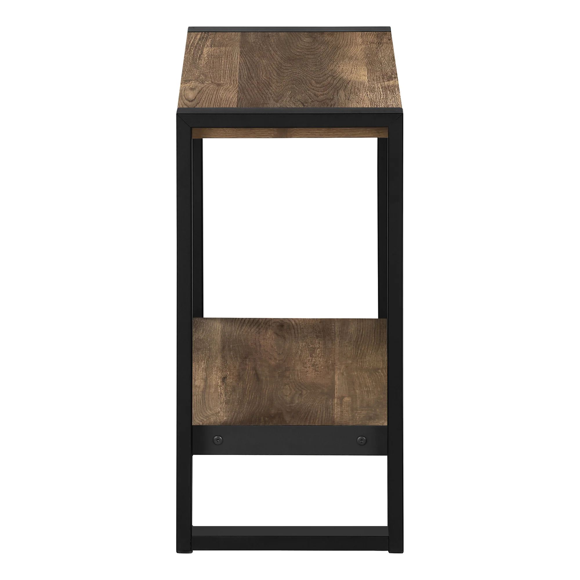 24" Black And Brown End Table With Shelf By Homeroots - Image 3