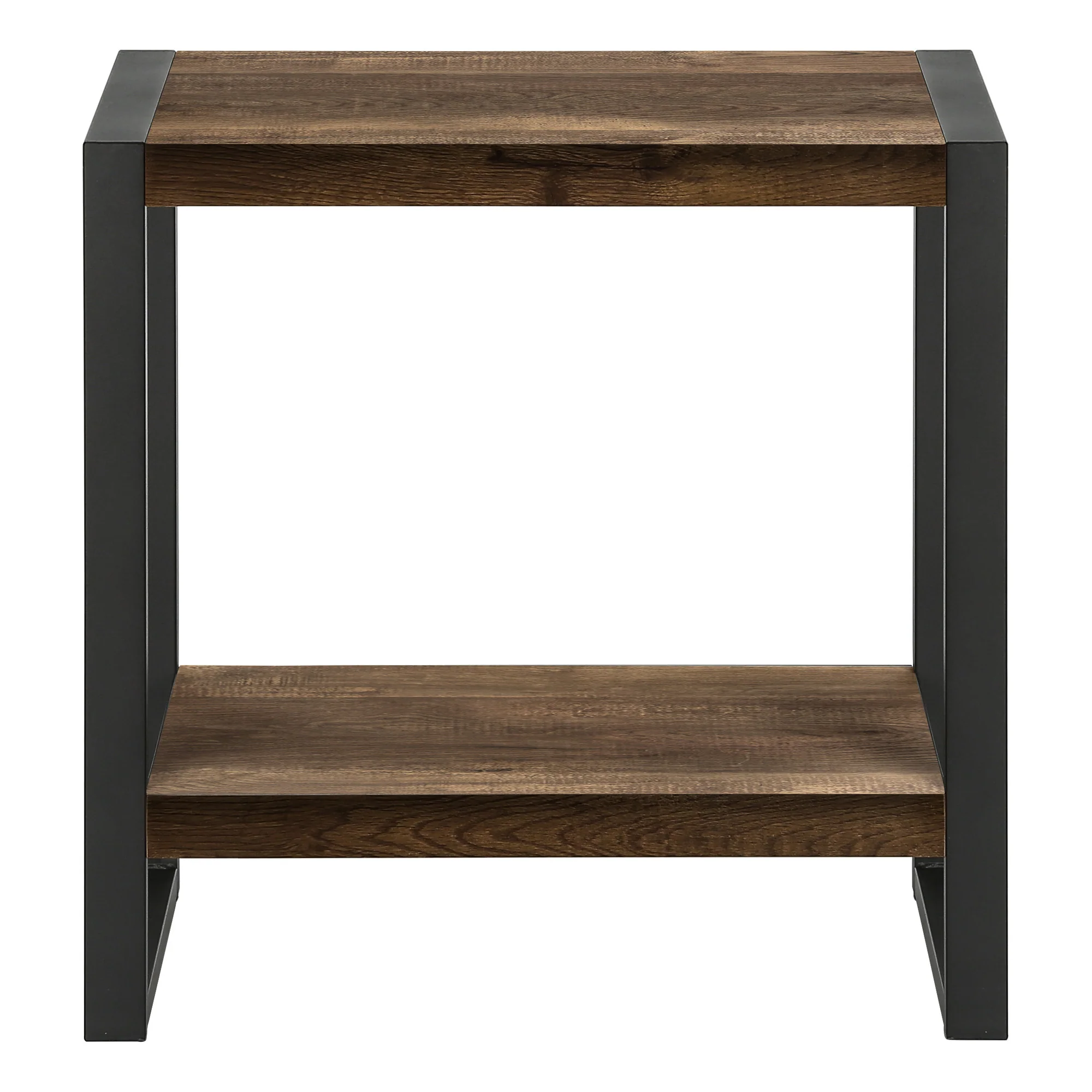24" Black And Brown End Table With Shelf By Homeroots - Image 4