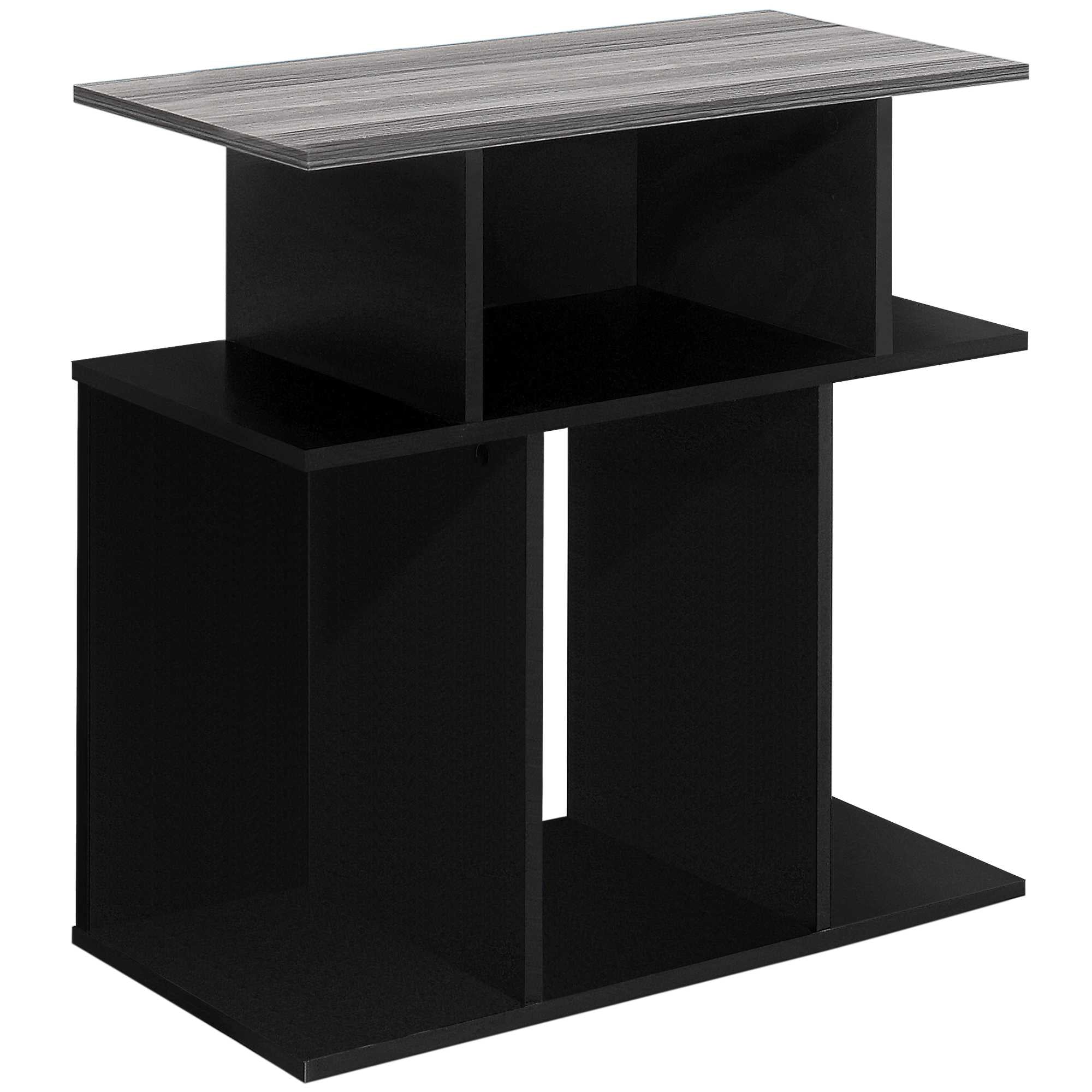 24" Black And Gray End Table With 6 By Homeroots - Image 2