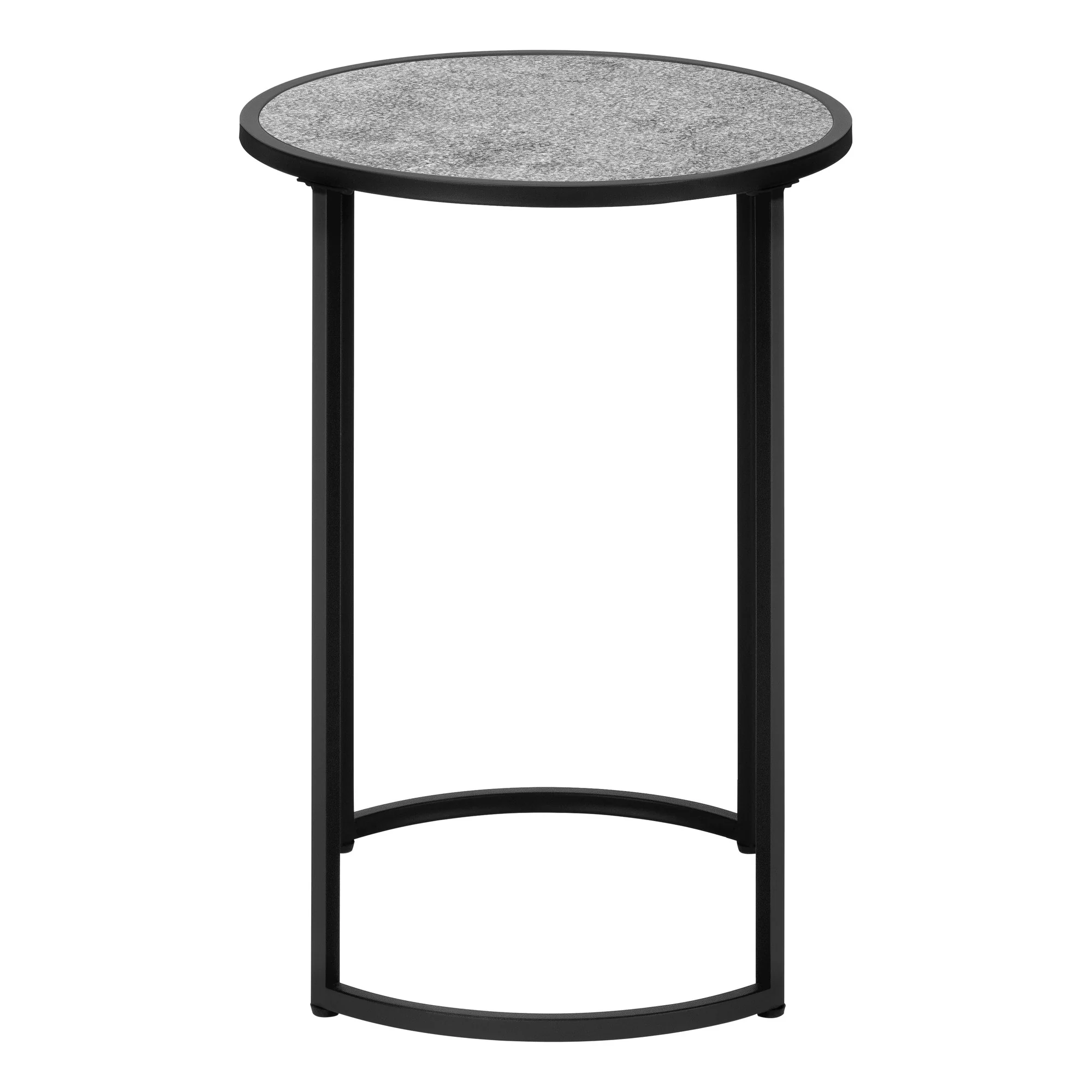 24" Black And Gray Round End Table By Homeroots - Image 2