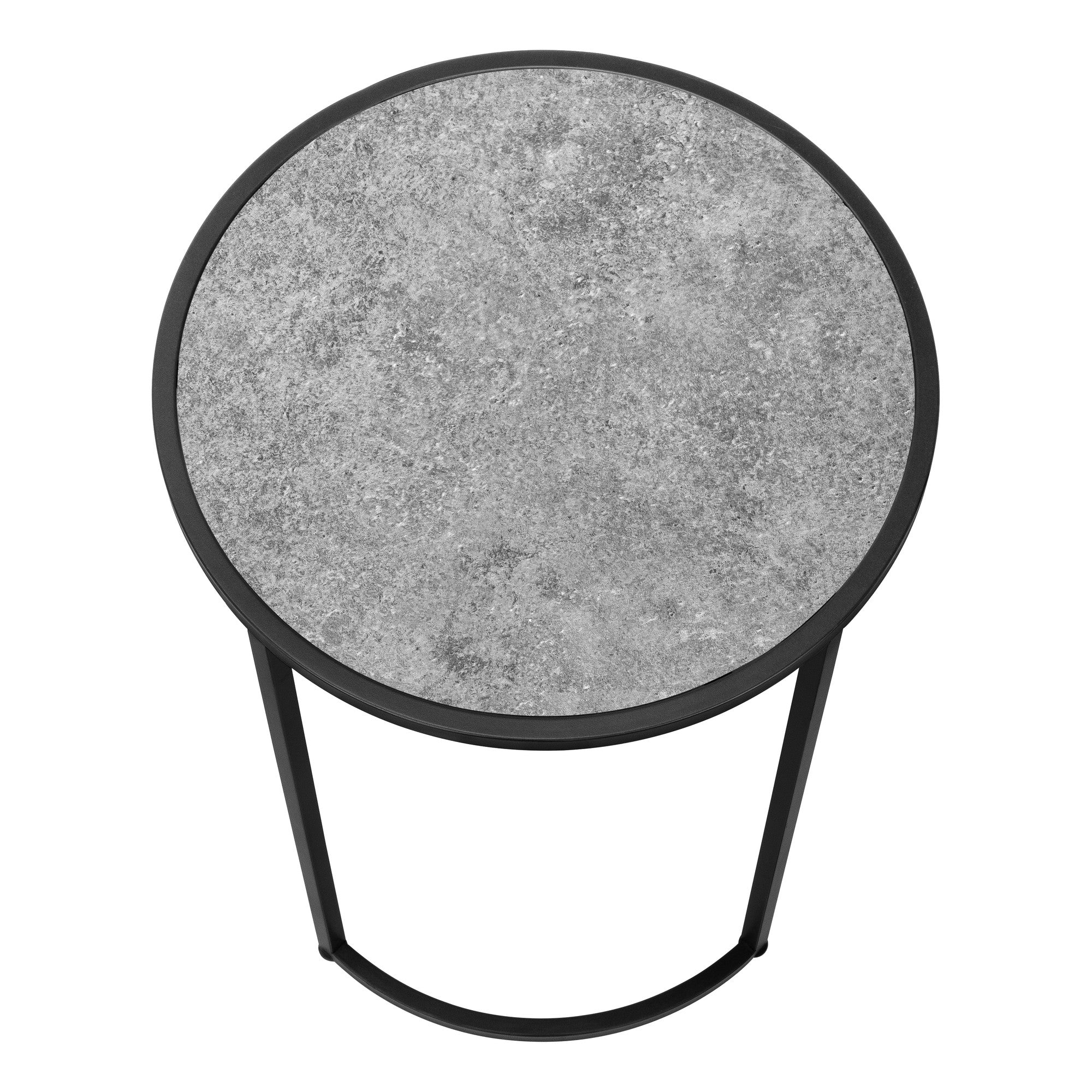 24" Black And Gray Round End Table By Homeroots - Image 5