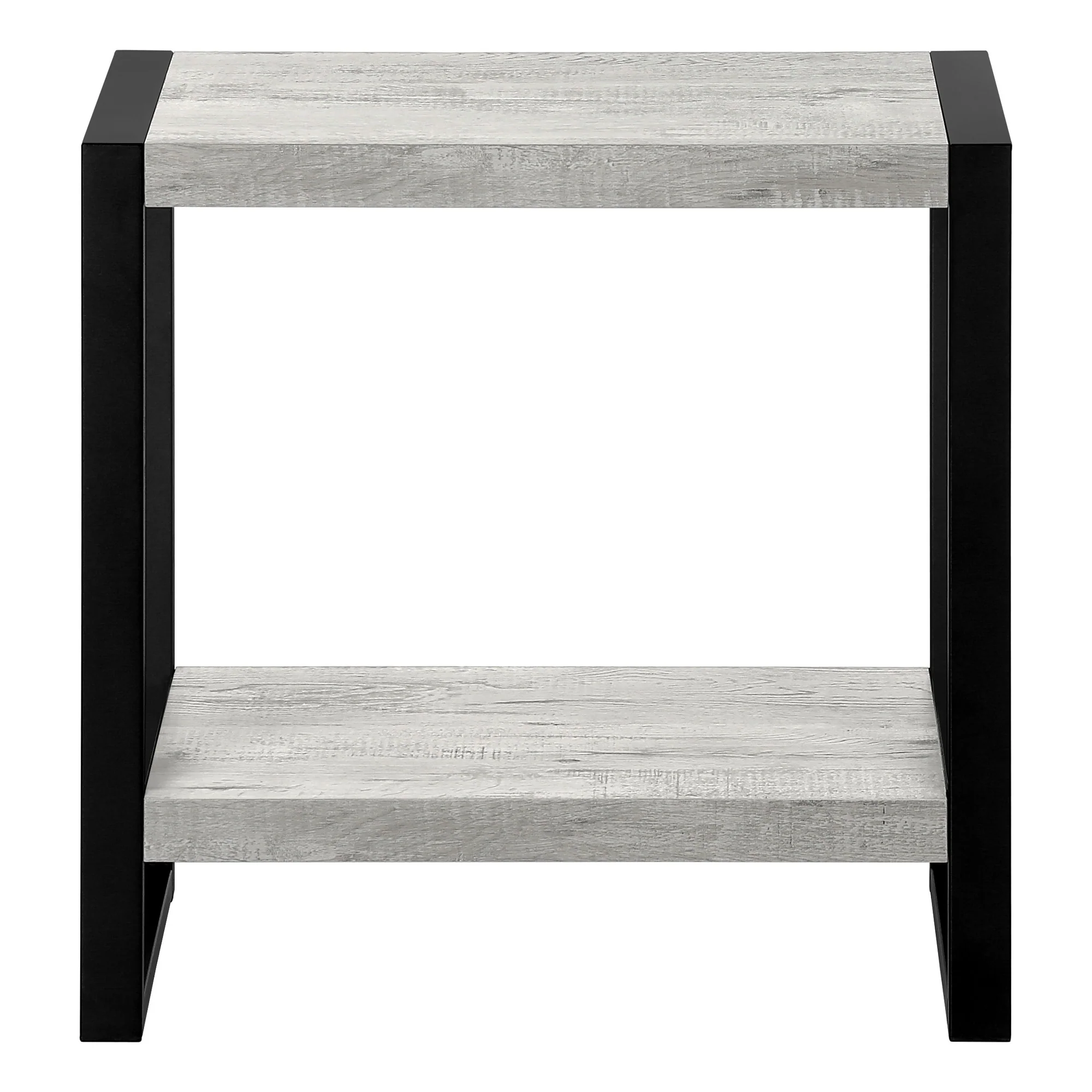 24" Black And Grey End Table With Shelf By Homeroots - Image 2