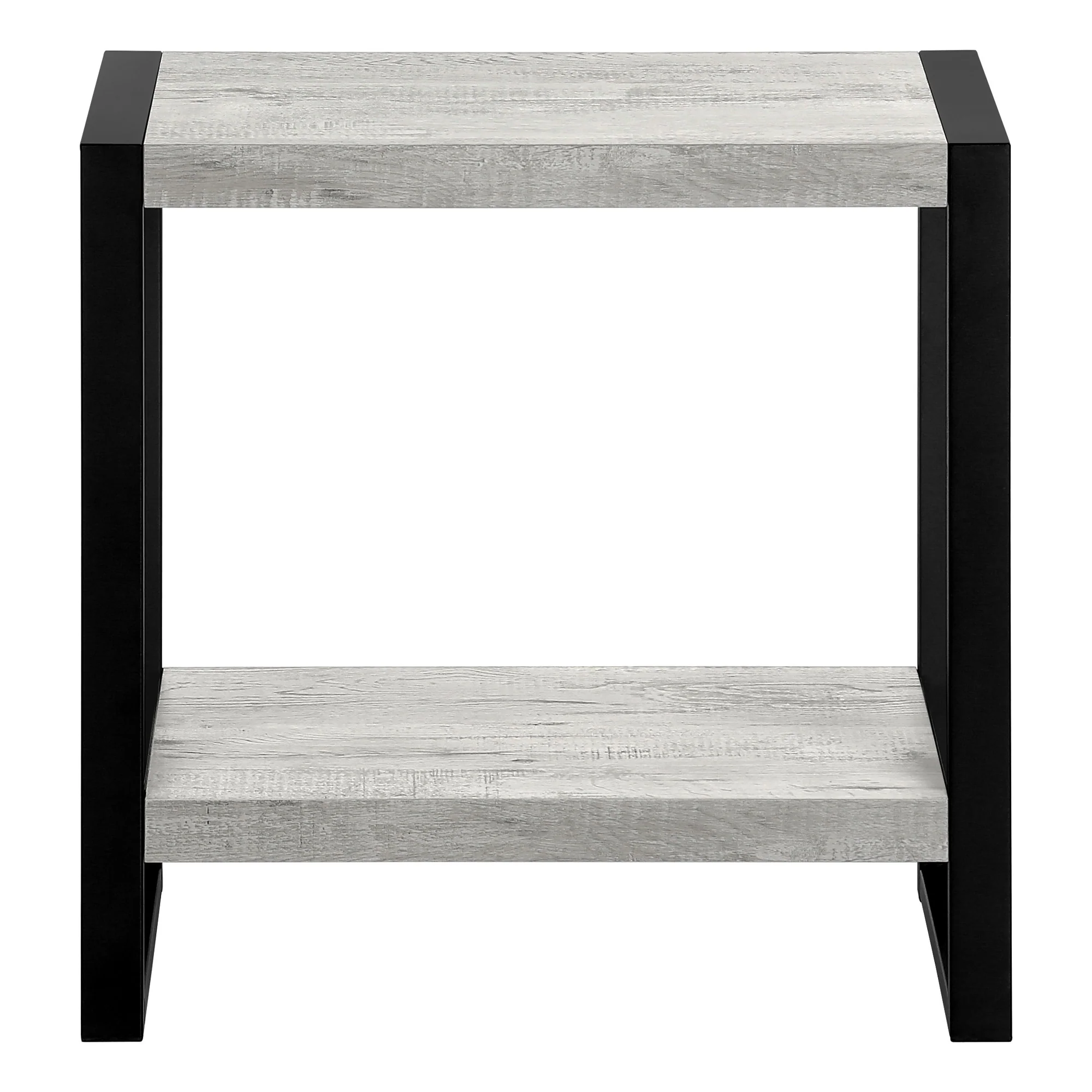 24" Black And Grey End Table With Shelf By Homeroots - Image 4