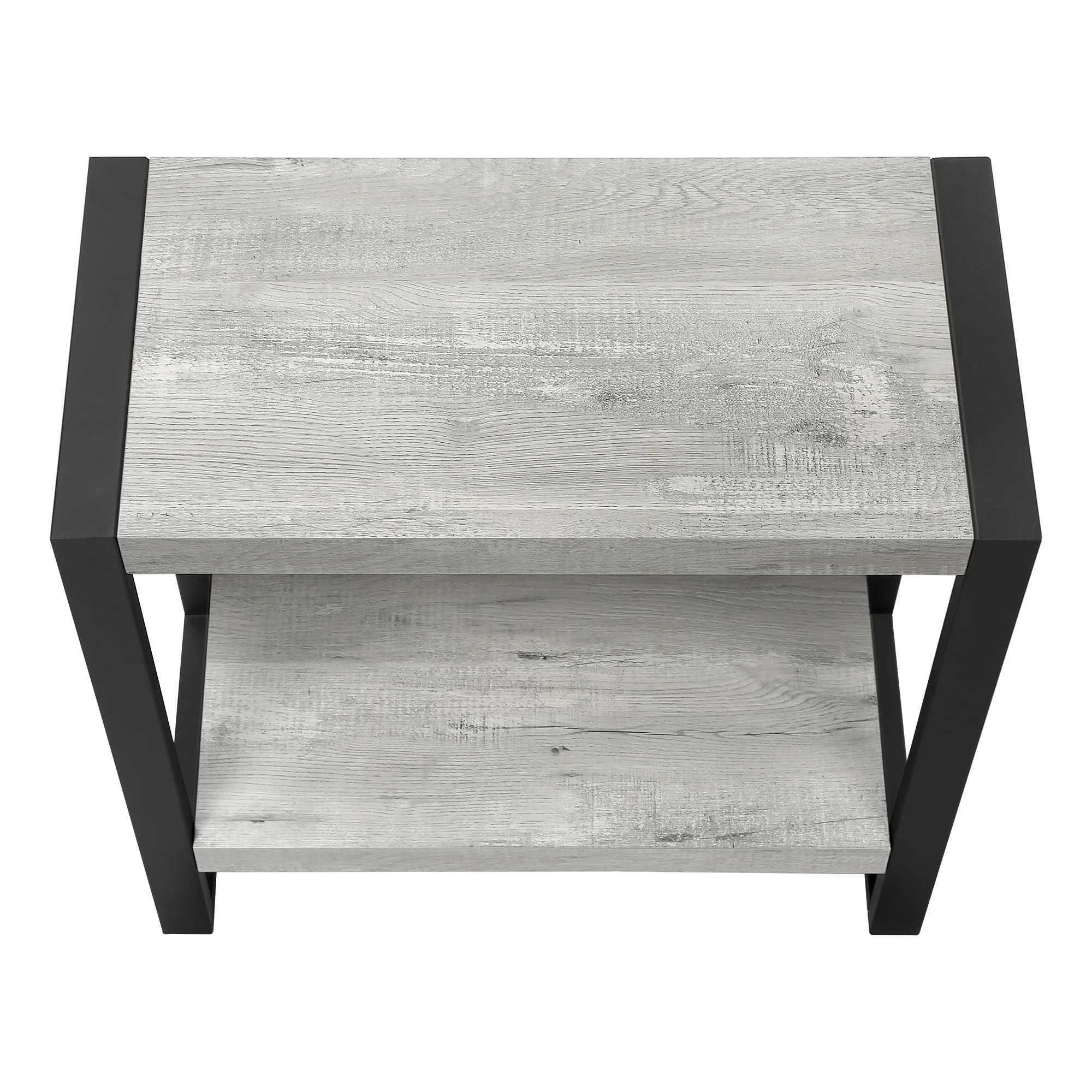 24" Black And Grey End Table With Shelf By Homeroots - Image 5