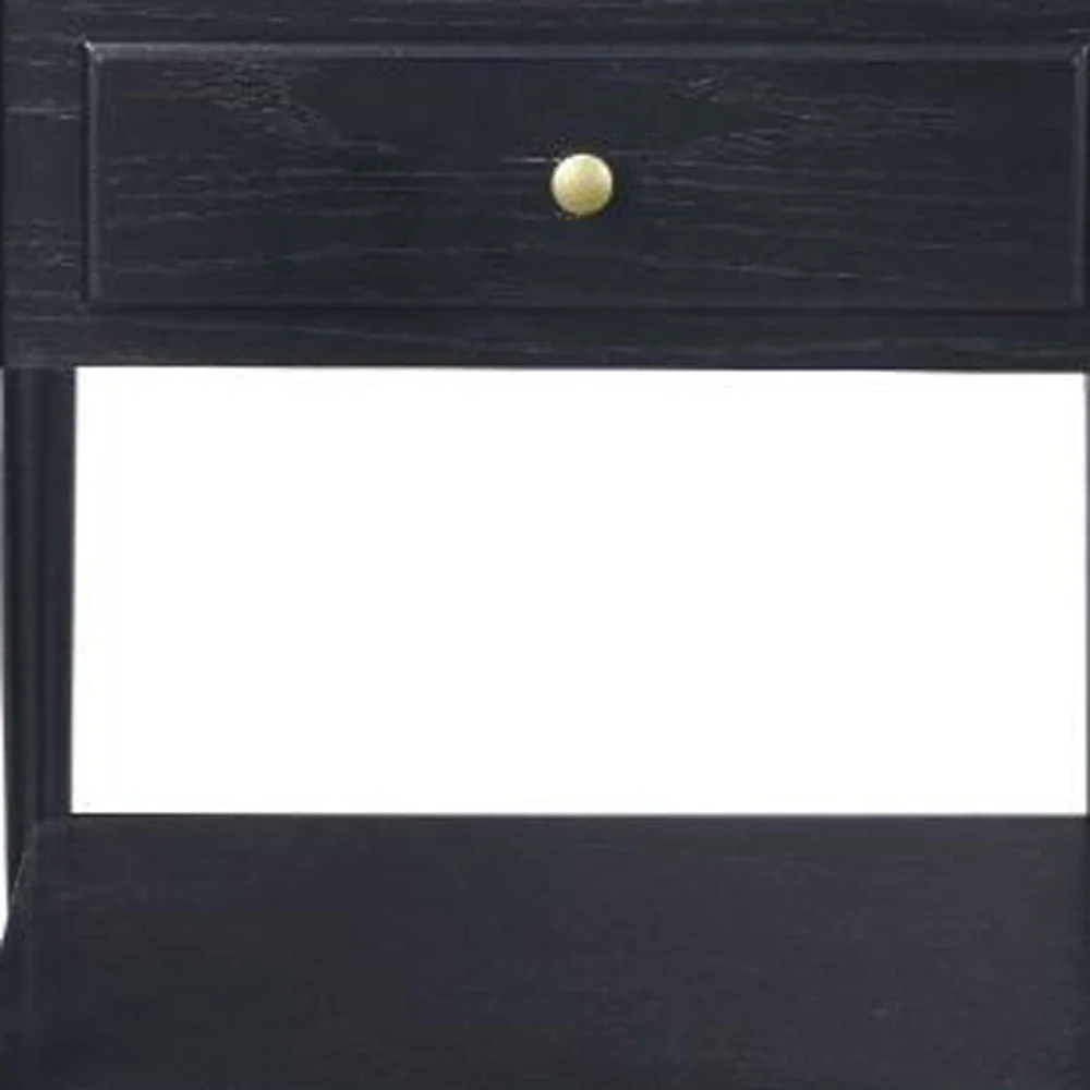24" Black And White Marble And Solid Wood Rectangular End Table By Homeroots - Image 3