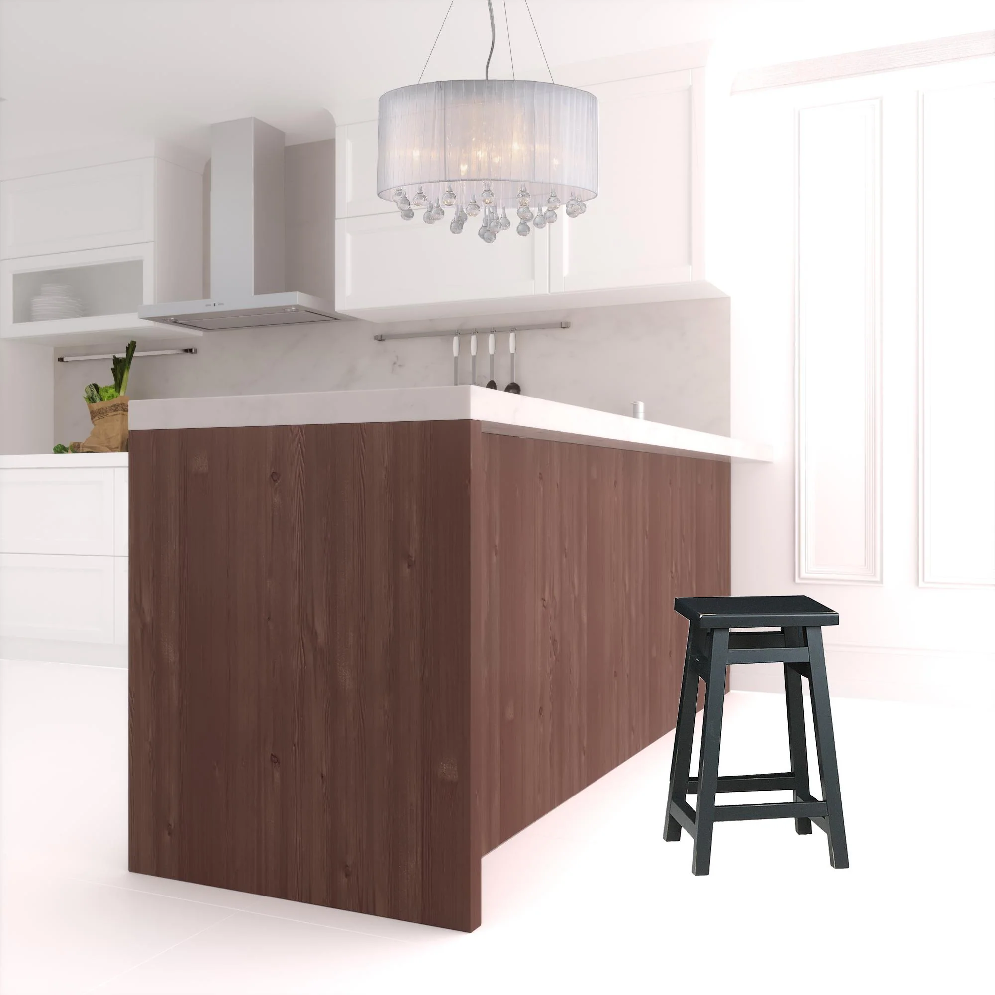 24" Black Backless Counter Height Bar Chair With Footrest By Homeroots - Image 2