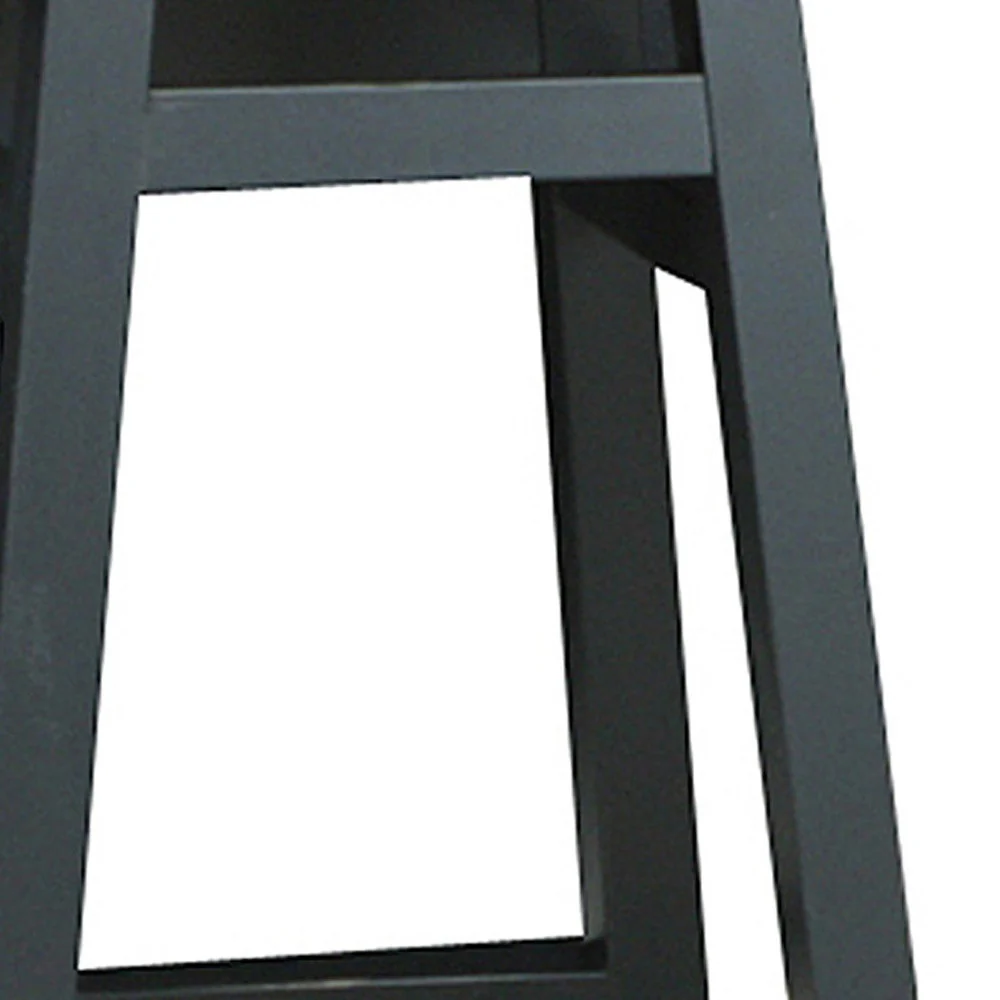 24" Black Backless Counter Height Bar Chair With Footrest By Homeroots - Image 3