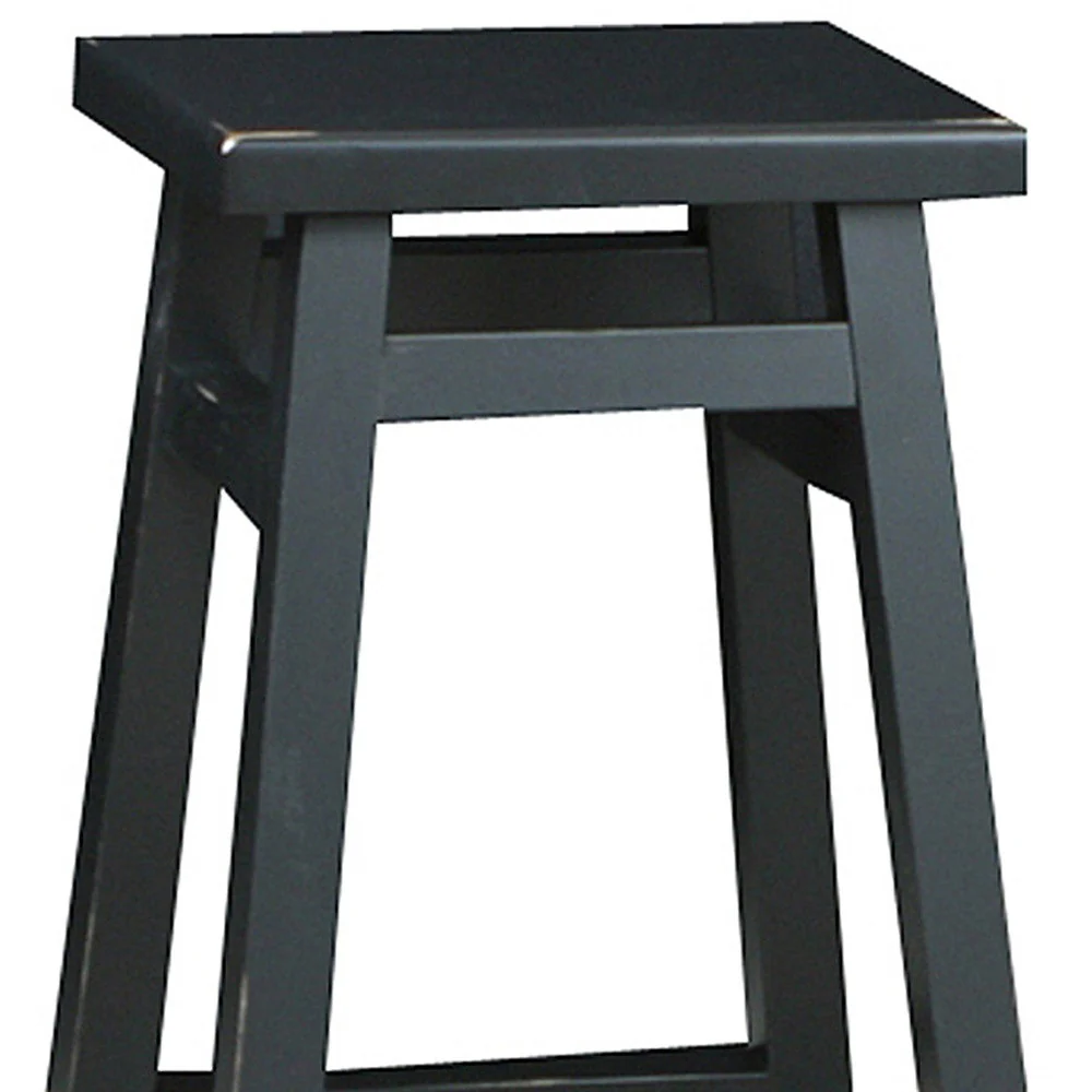 24" Black Backless Counter Height Bar Chair With Footrest By Homeroots - Image 4