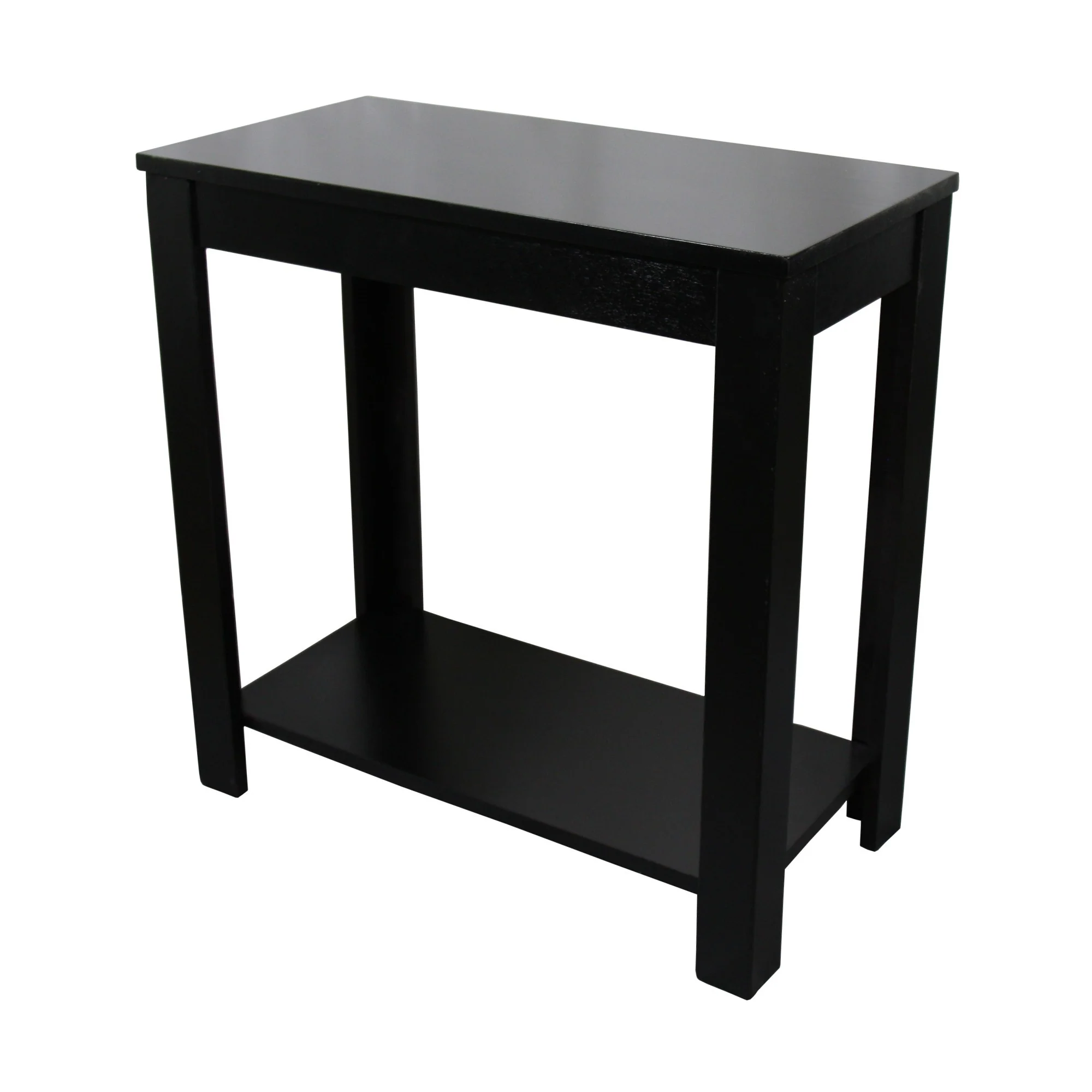 24" Black End Table With Shelf By Homeroots - Image 3