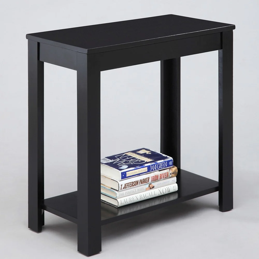 24" Black End Table With Shelf By Homeroots - Image 7