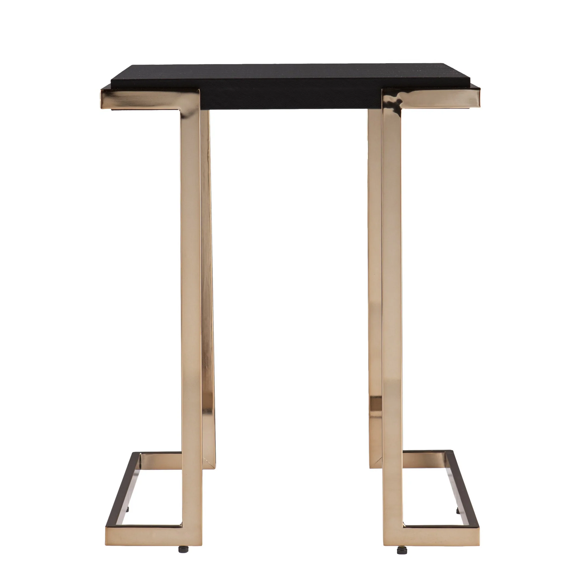 24" Black Geometric Metal Square End Table By Homeroots - Image 2