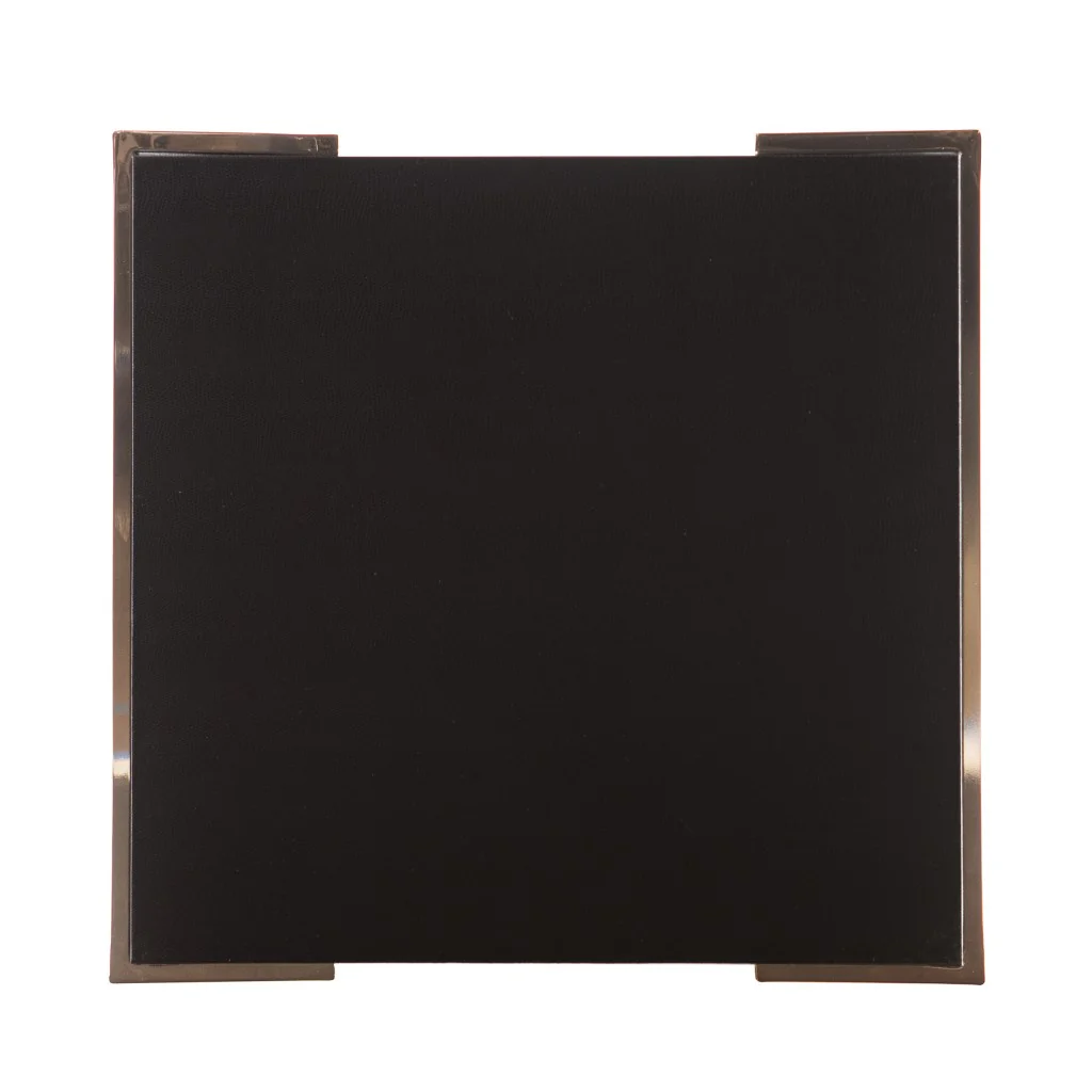 24" Black Geometric Metal Square End Table By Homeroots - Image 5