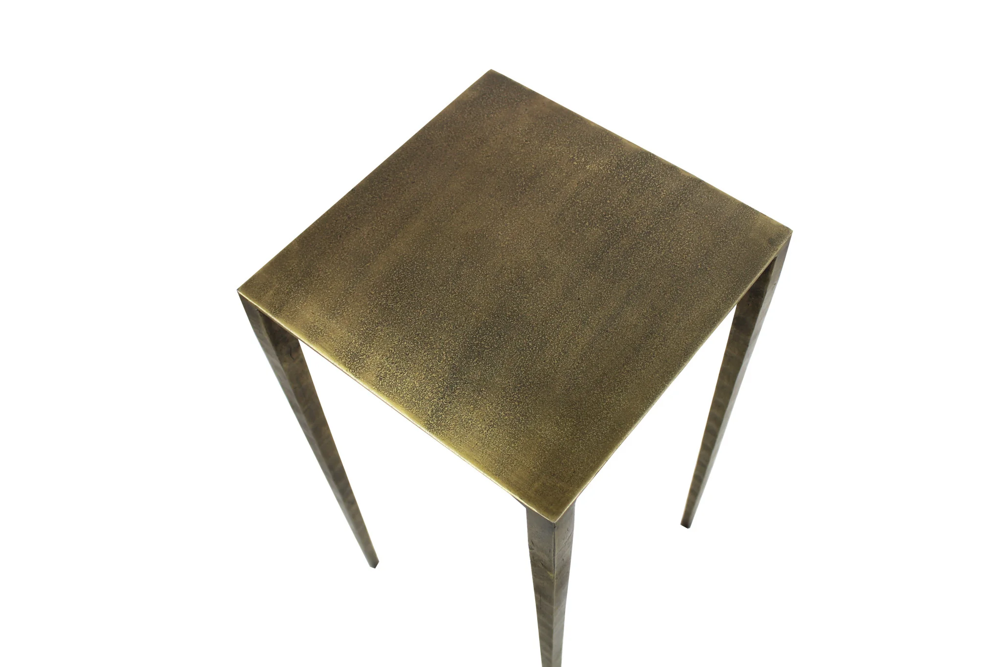 24" Brass Iron Square End Table By Homeroots - Image 2