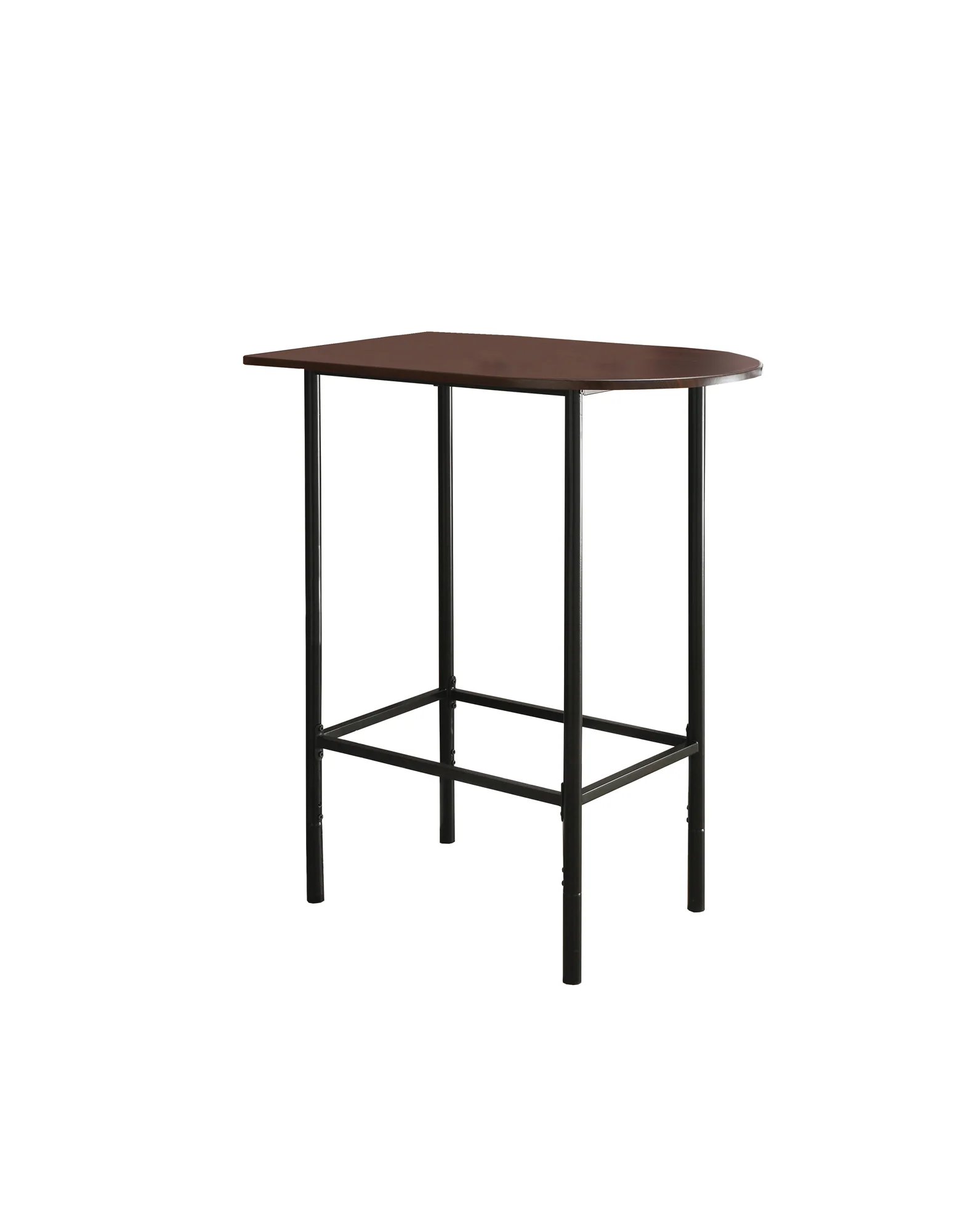 24" Brown And Black Free Form Manufactured Wood Bar Table By Homeroots - Image 2