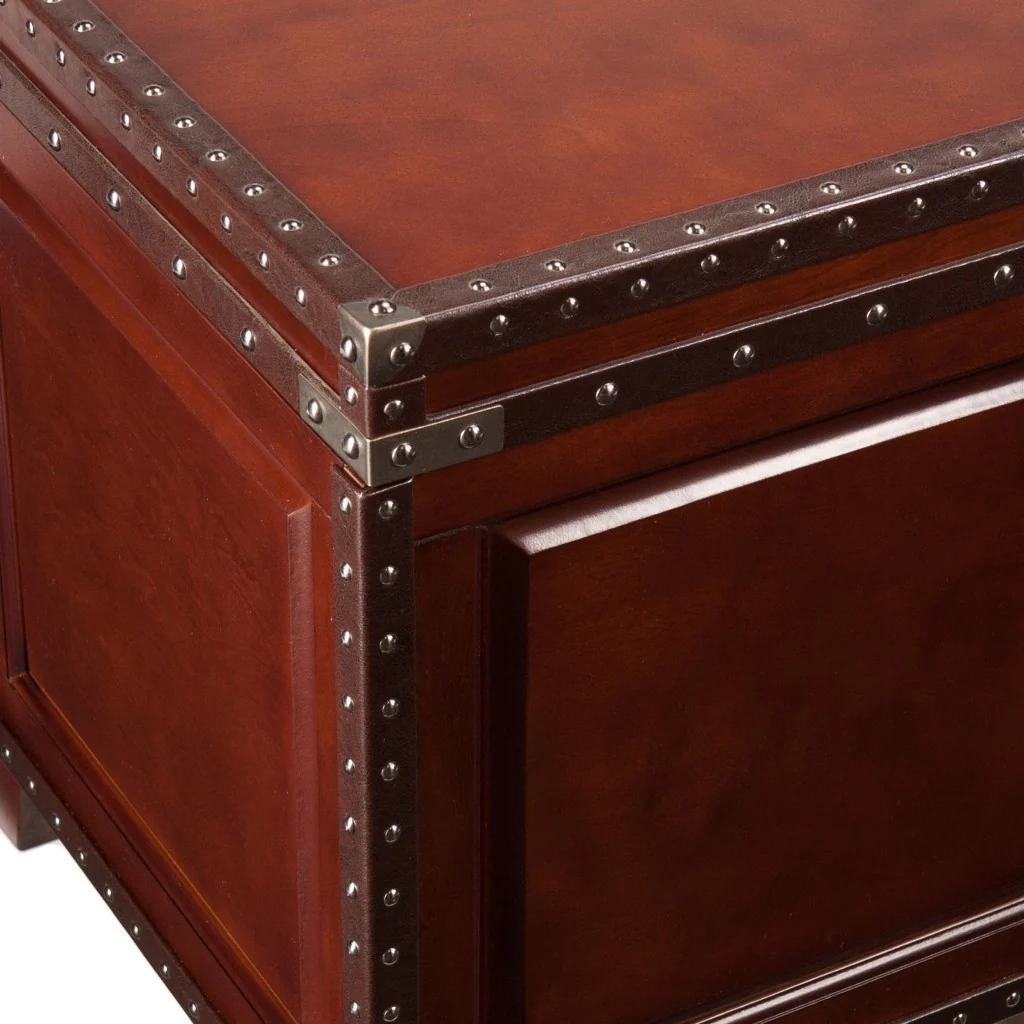 24" Brown Manufactured Wood And Solid Wood Square End Table By Homeroots - Image 4