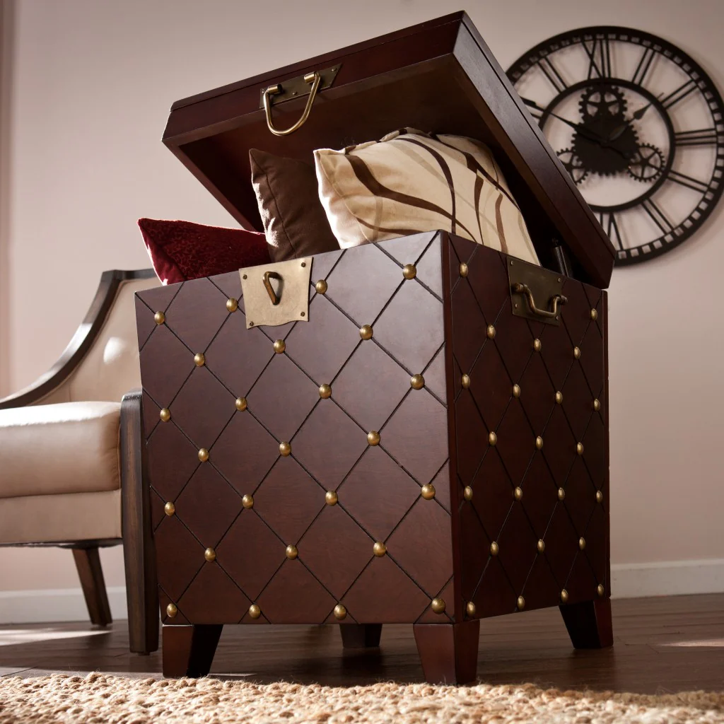 24" Brown Manufactured Wood Square End Table By Homeroots - Image 2