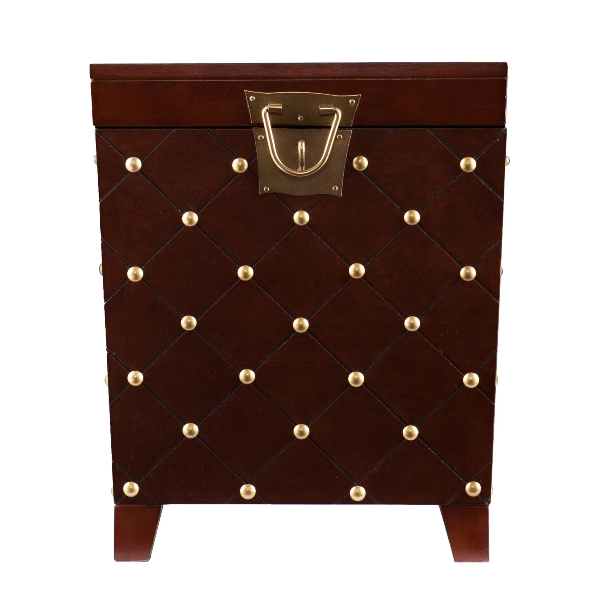 24" Brown Manufactured Wood Square End Table By Homeroots - Image 3