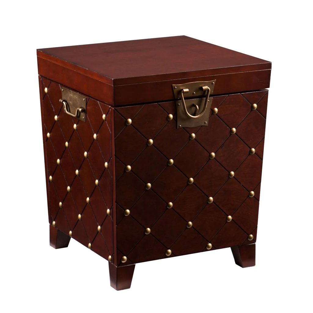 24" Brown Manufactured Wood Square End Table By Homeroots - Image 4