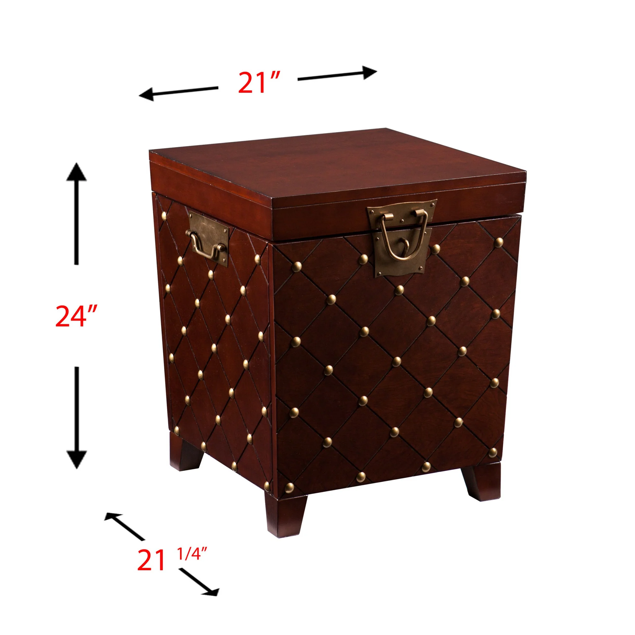 24" Brown Manufactured Wood Square End Table By Homeroots - Image 5