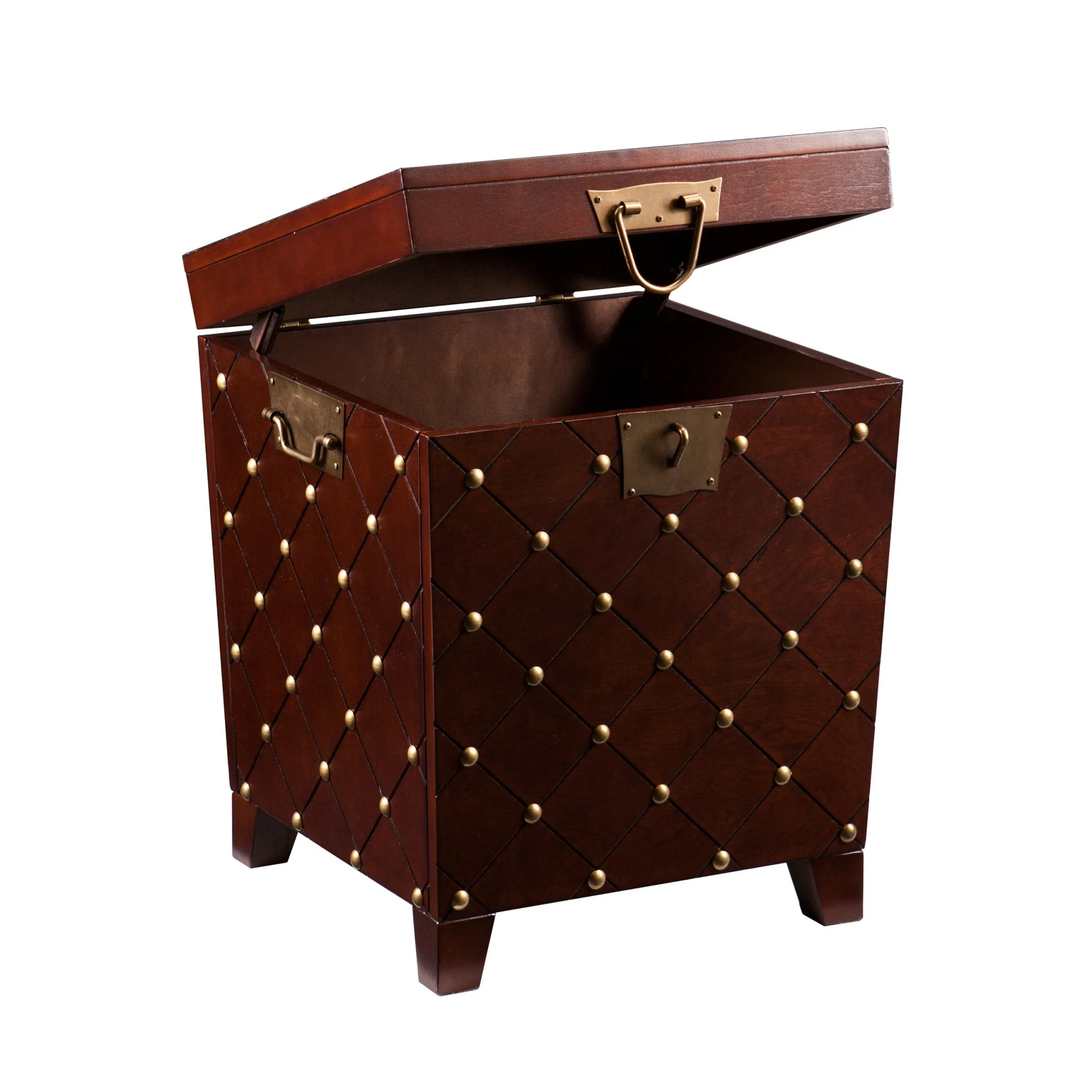 24" Brown Manufactured Wood Square End Table By Homeroots - Image 9