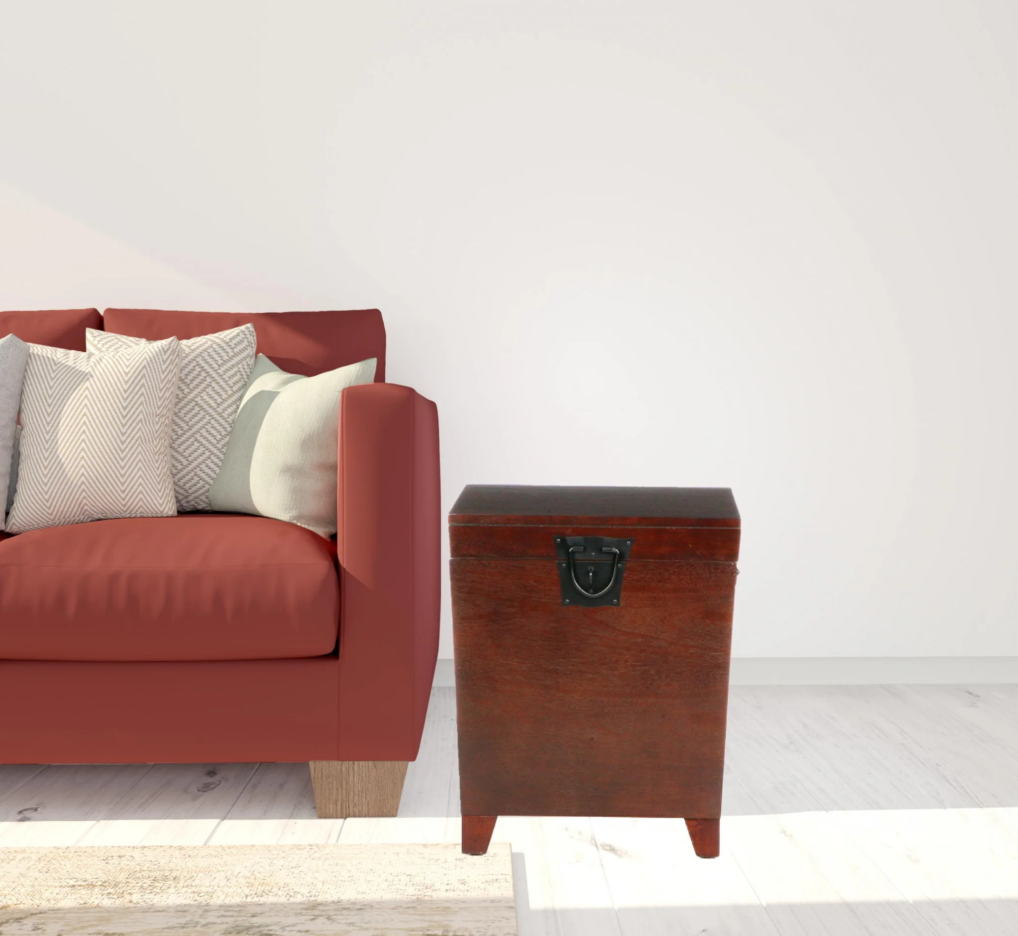 24" Brown Solid Wood And Manufactured Wood Square End Table By Homeroots - Image 2