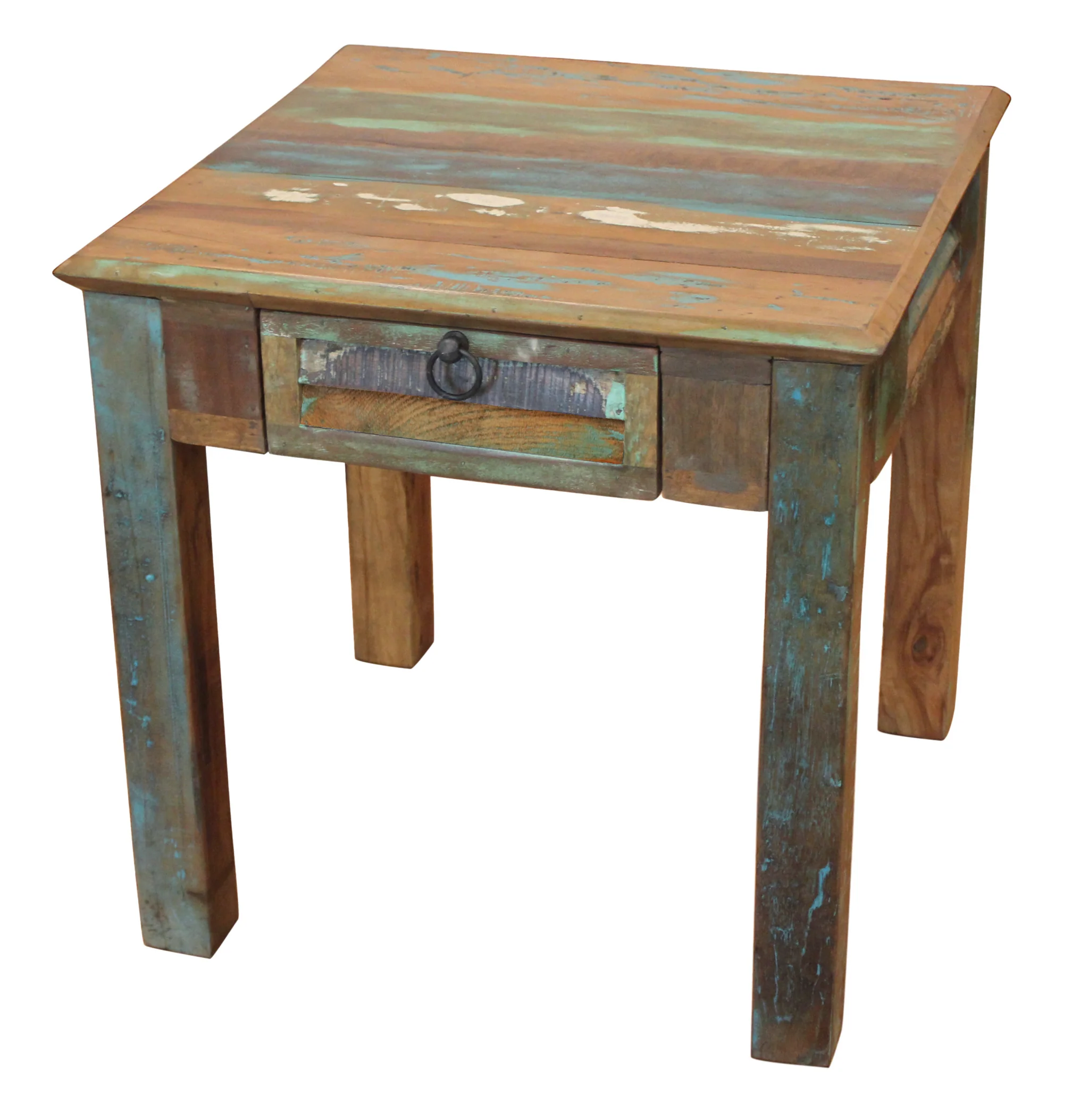 24" Brown Solid Wood Square End Table With Drawer By Homeroots - Image 6