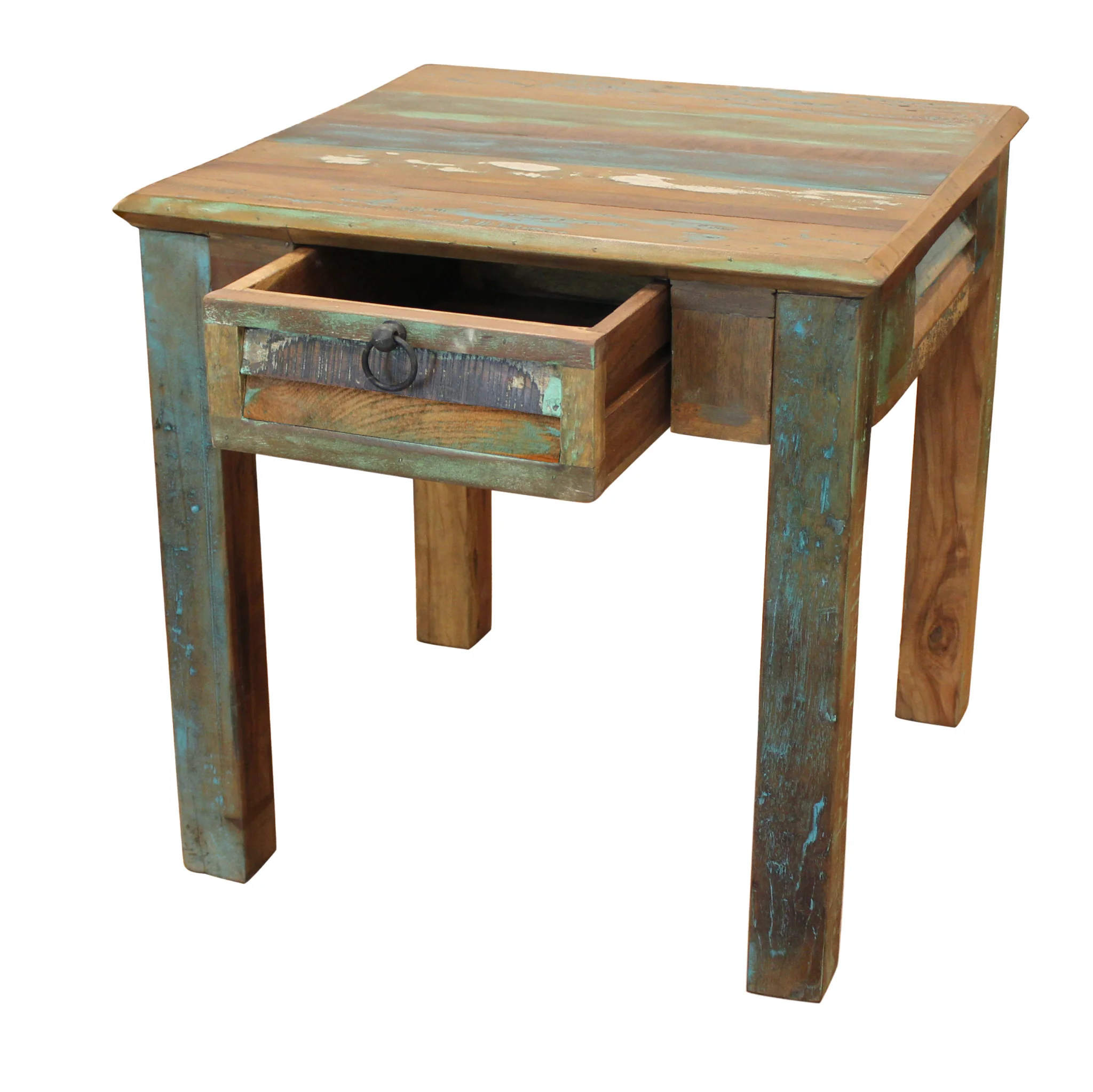 24" Brown Solid Wood Square End Table With Drawer By Homeroots - Image 7