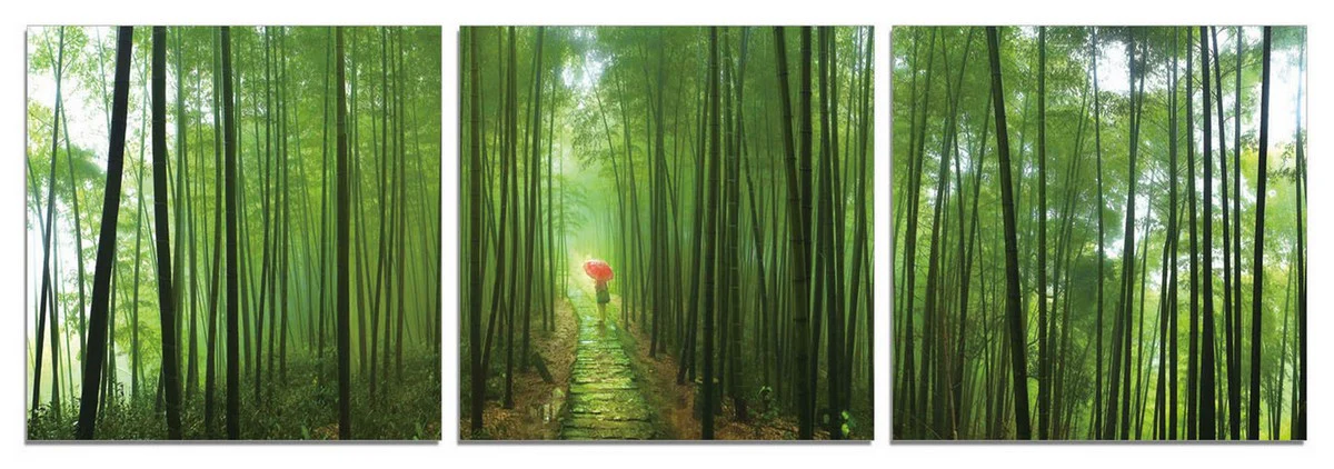 24" Canvas 3 Panels Forest Color Photo By Homeroots - Image 3