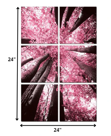 24" Canvas 6 Panels Blossom Trees Color Photo By Homeroots - Image 2
