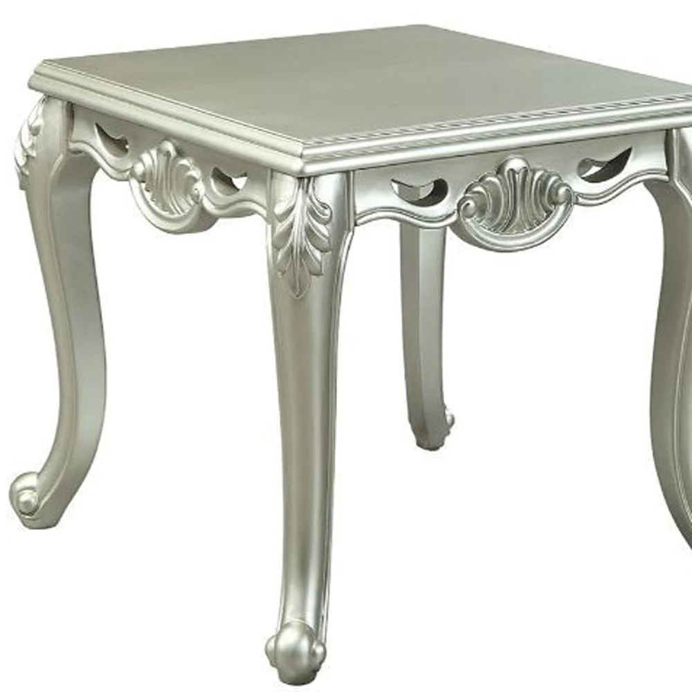 24" Champagne Manufactured Wood Square End Table By Homeroots - Image 5