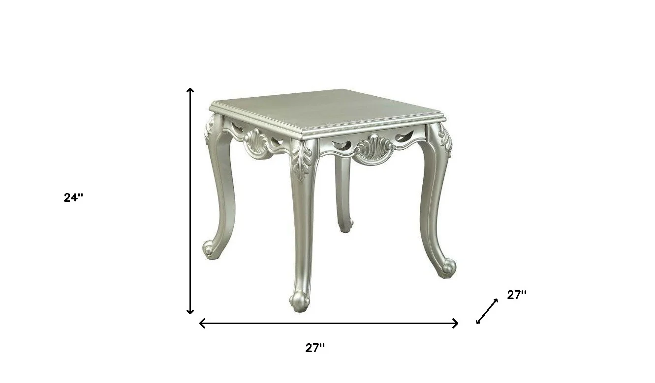 24" Champagne Manufactured Wood Square End Table By Homeroots - Image 6