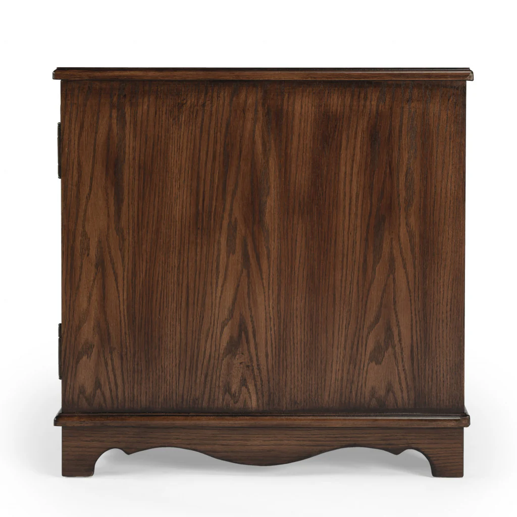 24" Cherry Brown End Table With Drawers And Magazine Rack By Homeroots - Image 5