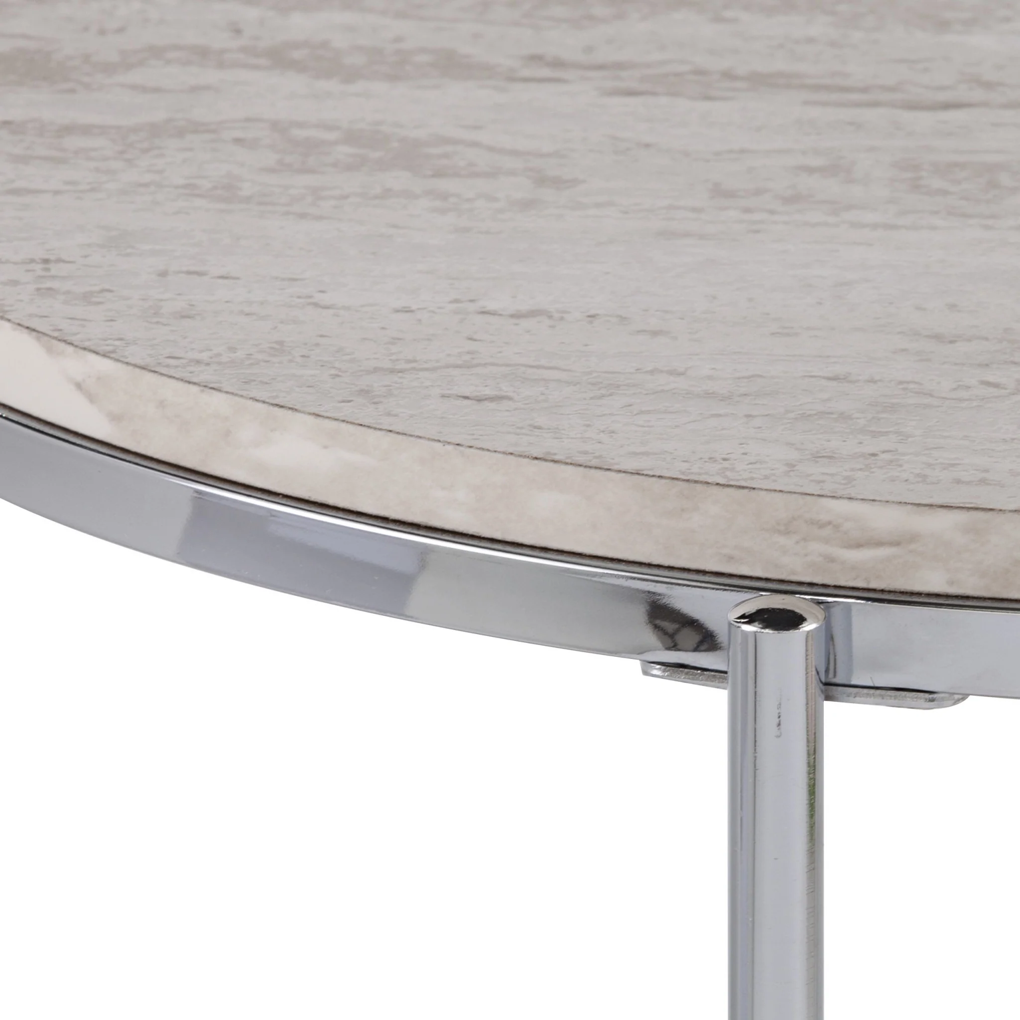 24" Chrome Manufactured Wood And Iron Rectangular End Table With Shelf By Homeroots - Image 9