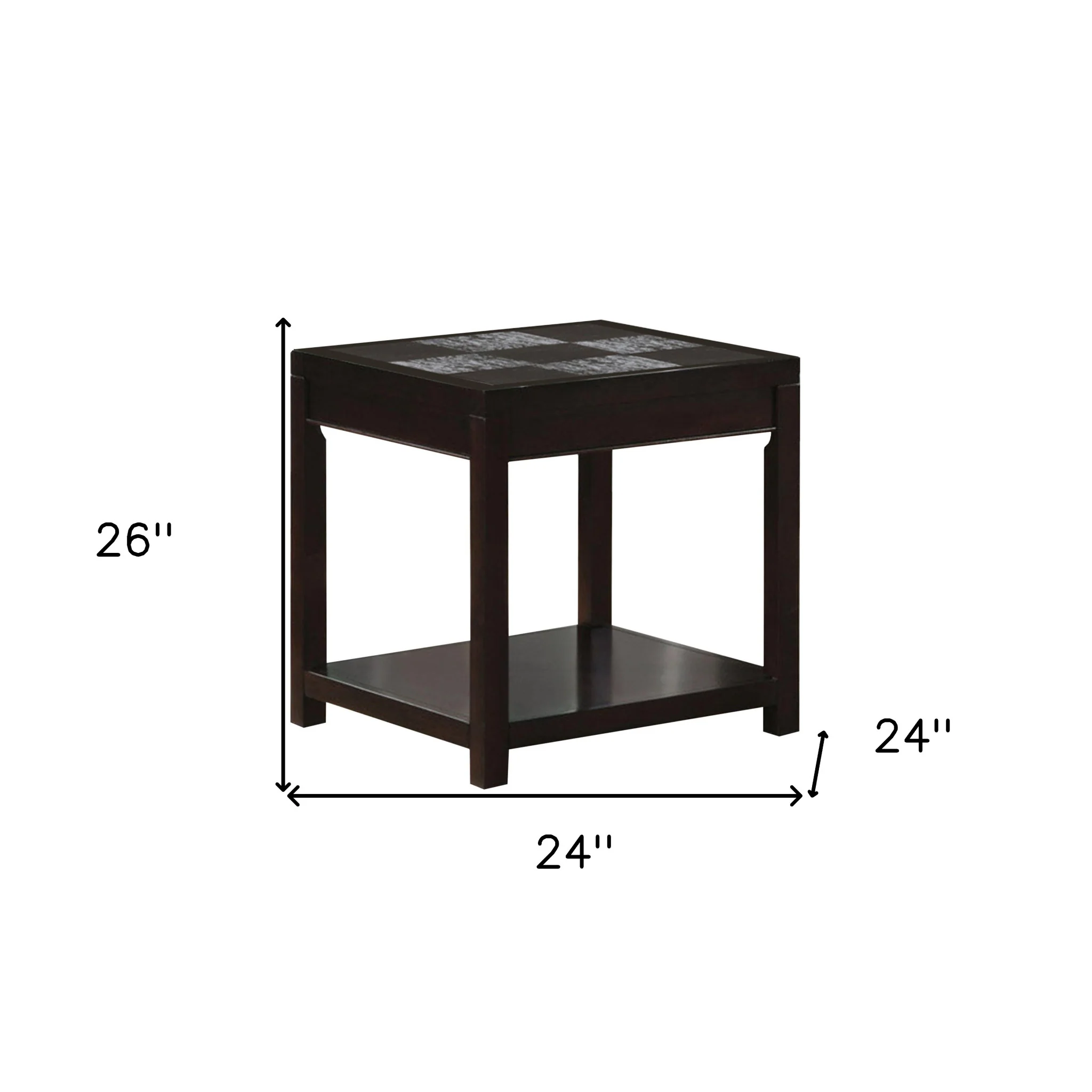 24" Espresso Rectangular Coffee Table By Homeroots - Image 6