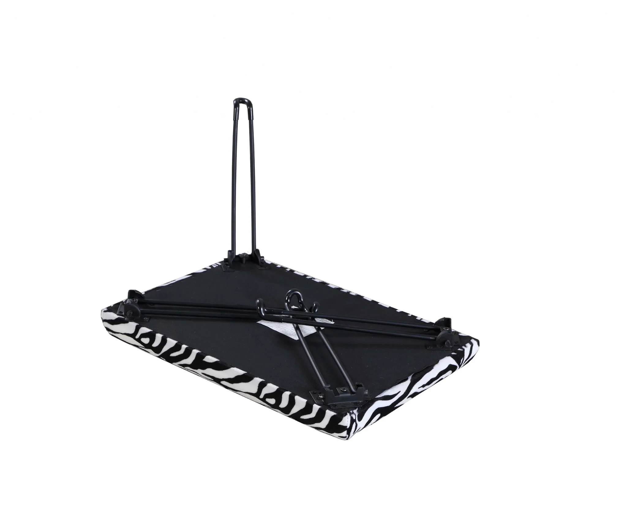 24" Faux Zebra Microfiber Folding Bench By Homeroots - Image 2