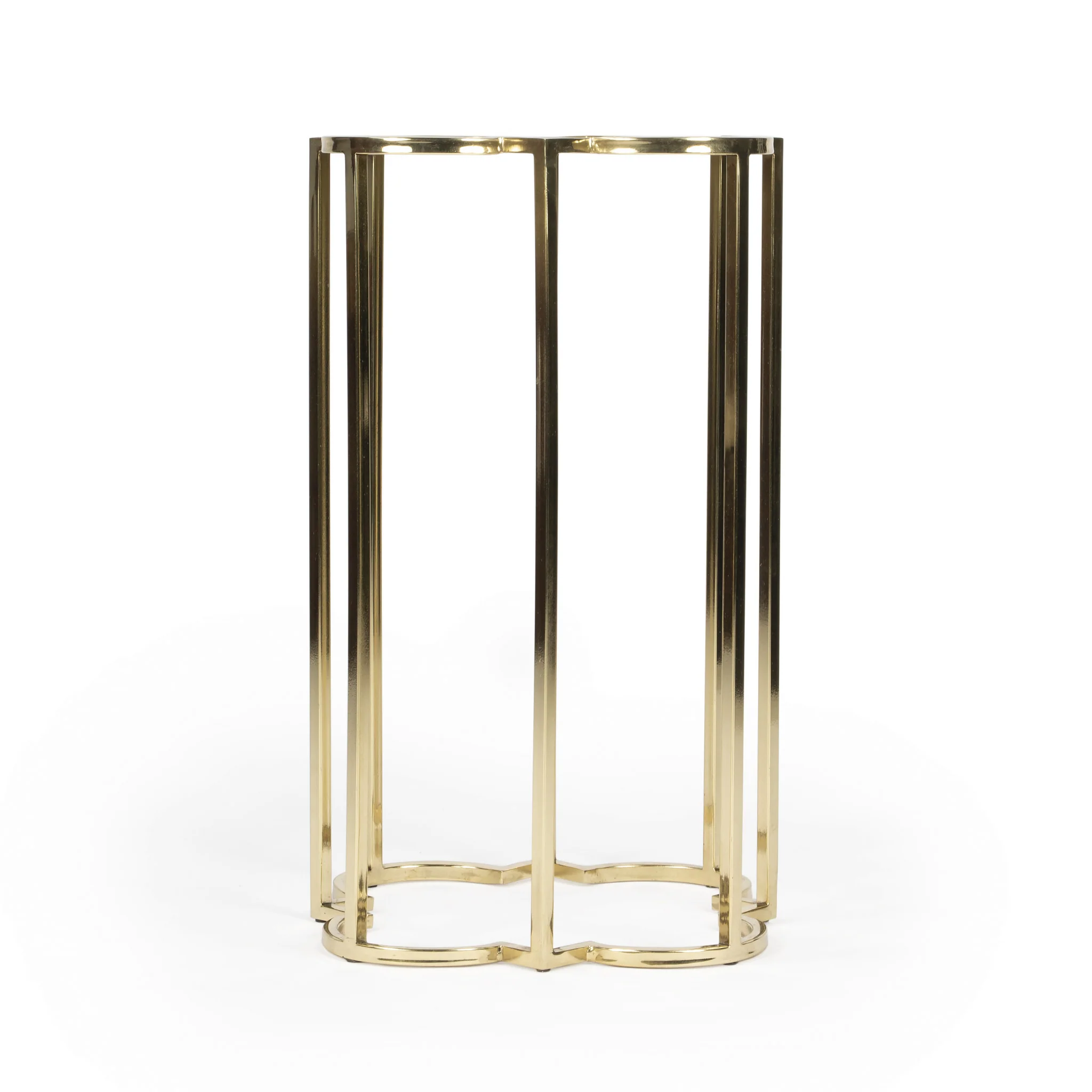 24" Gold And Black Glass Free Form End Table By Homeroots - Image 5