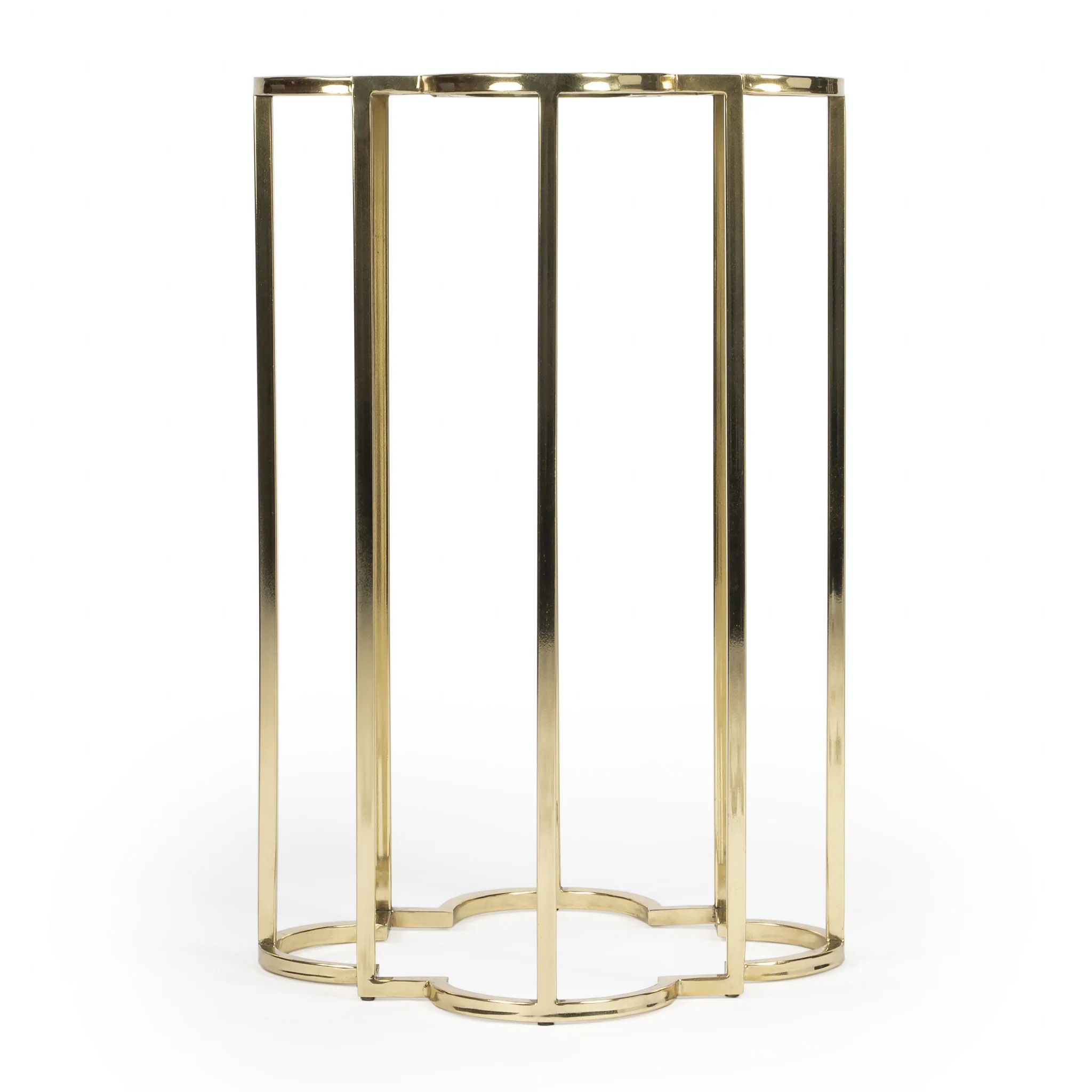 24" Gold And Black Glass Free Form End Table By Homeroots - Image 6