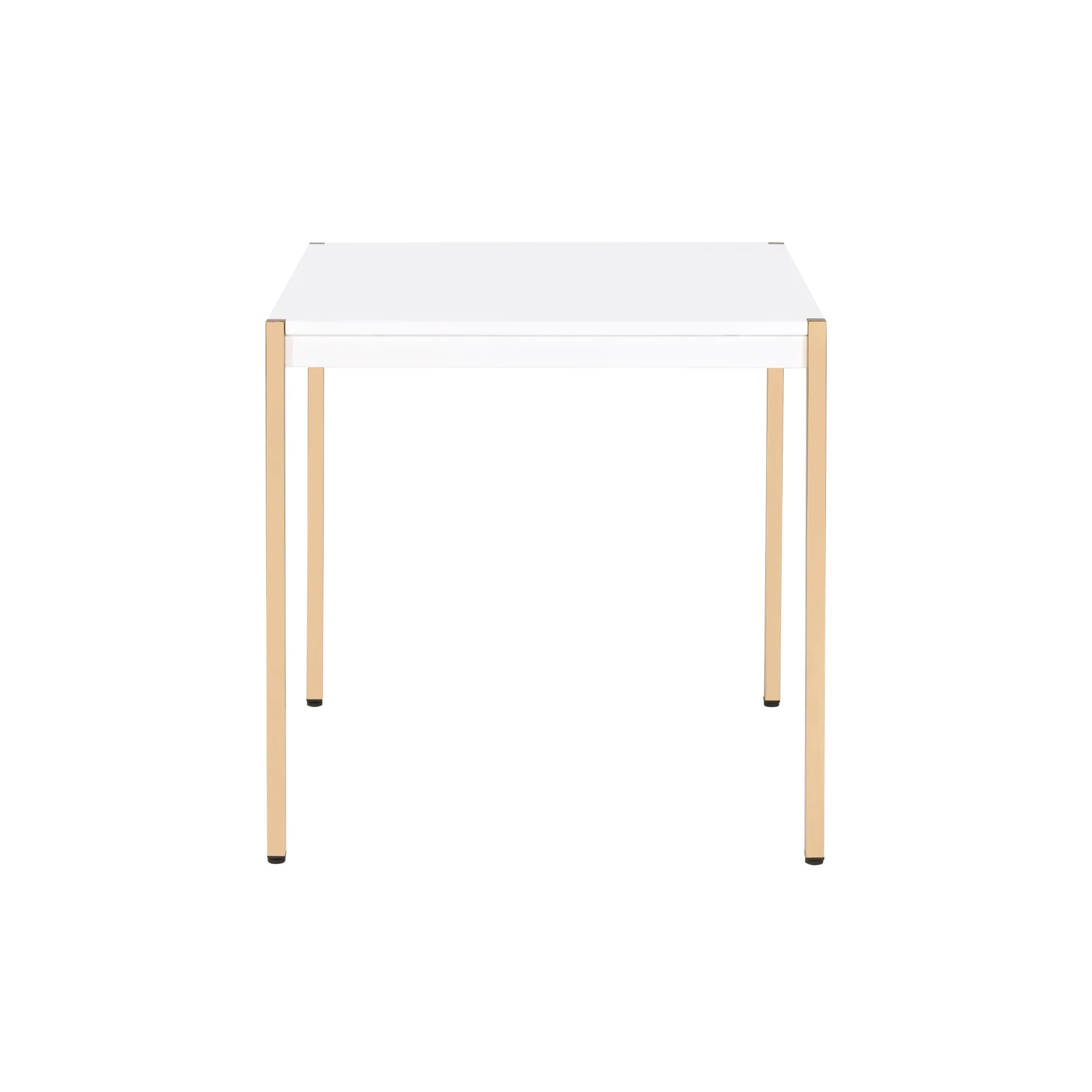 24" Gold And White Manufactured Wood Square End Table By Homeroots - Image 2