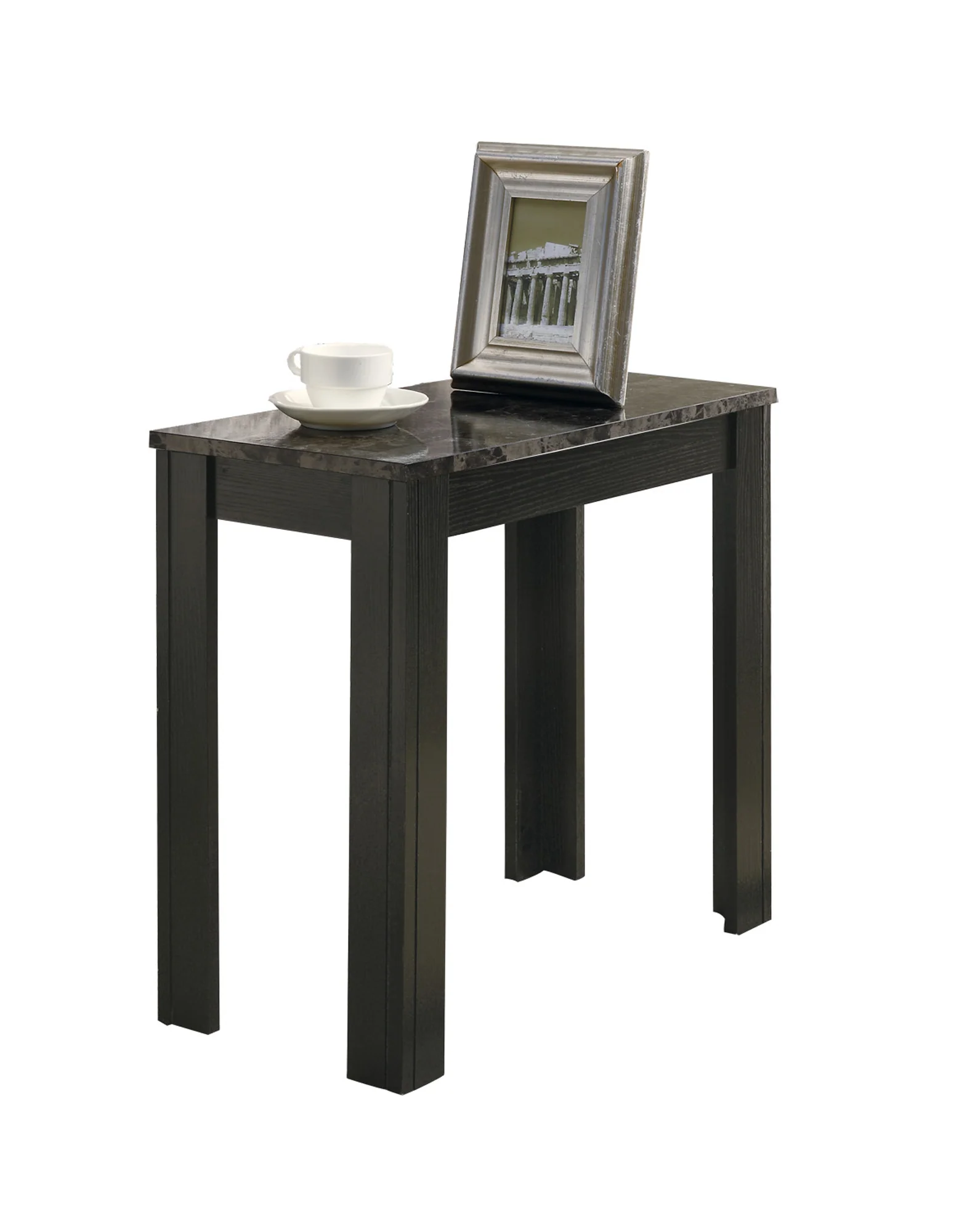 24" Gray And Black Console Table By Homeroots - Image 2