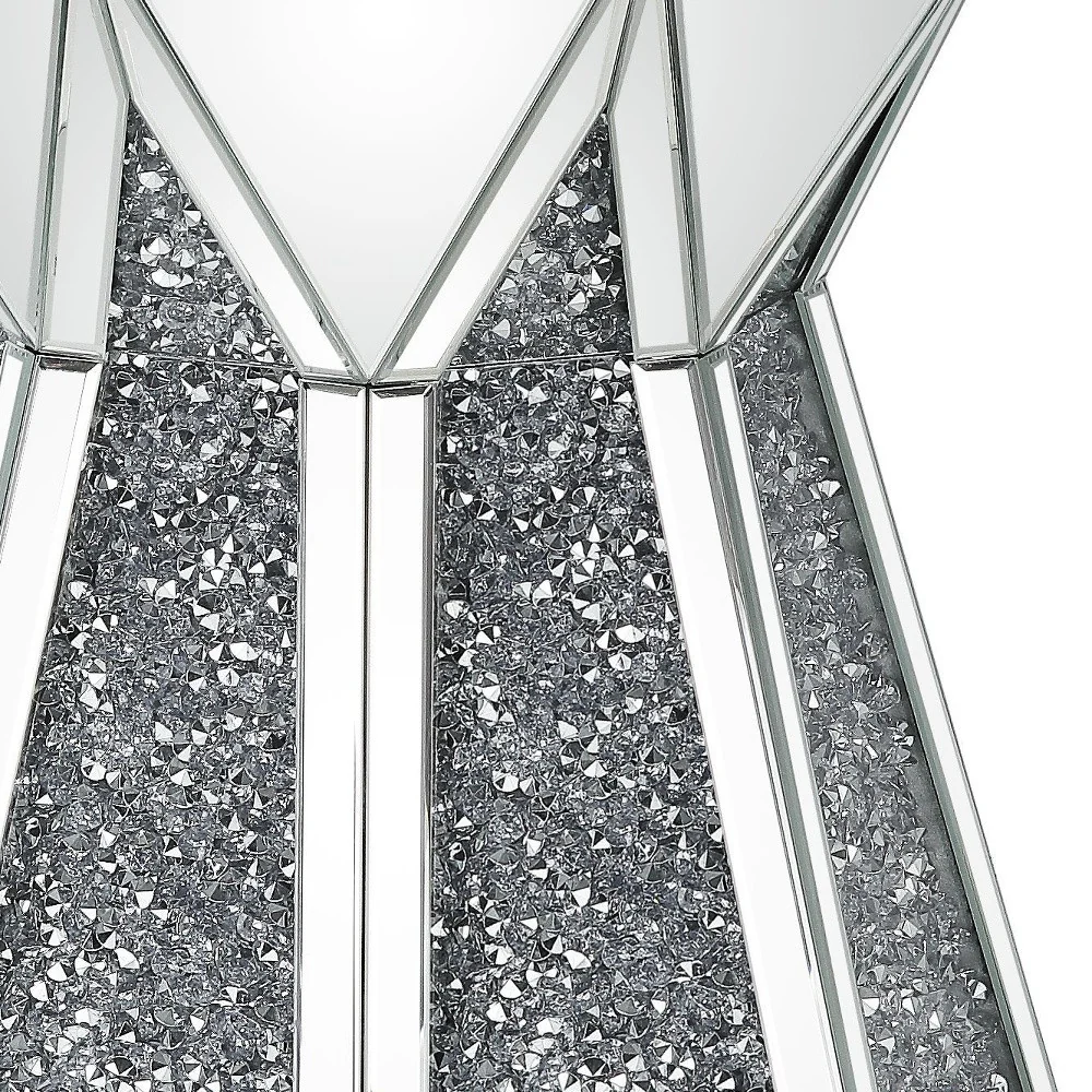 24" Gray And Silver Mirrored Octagon End Table By Homeroots - Image 5