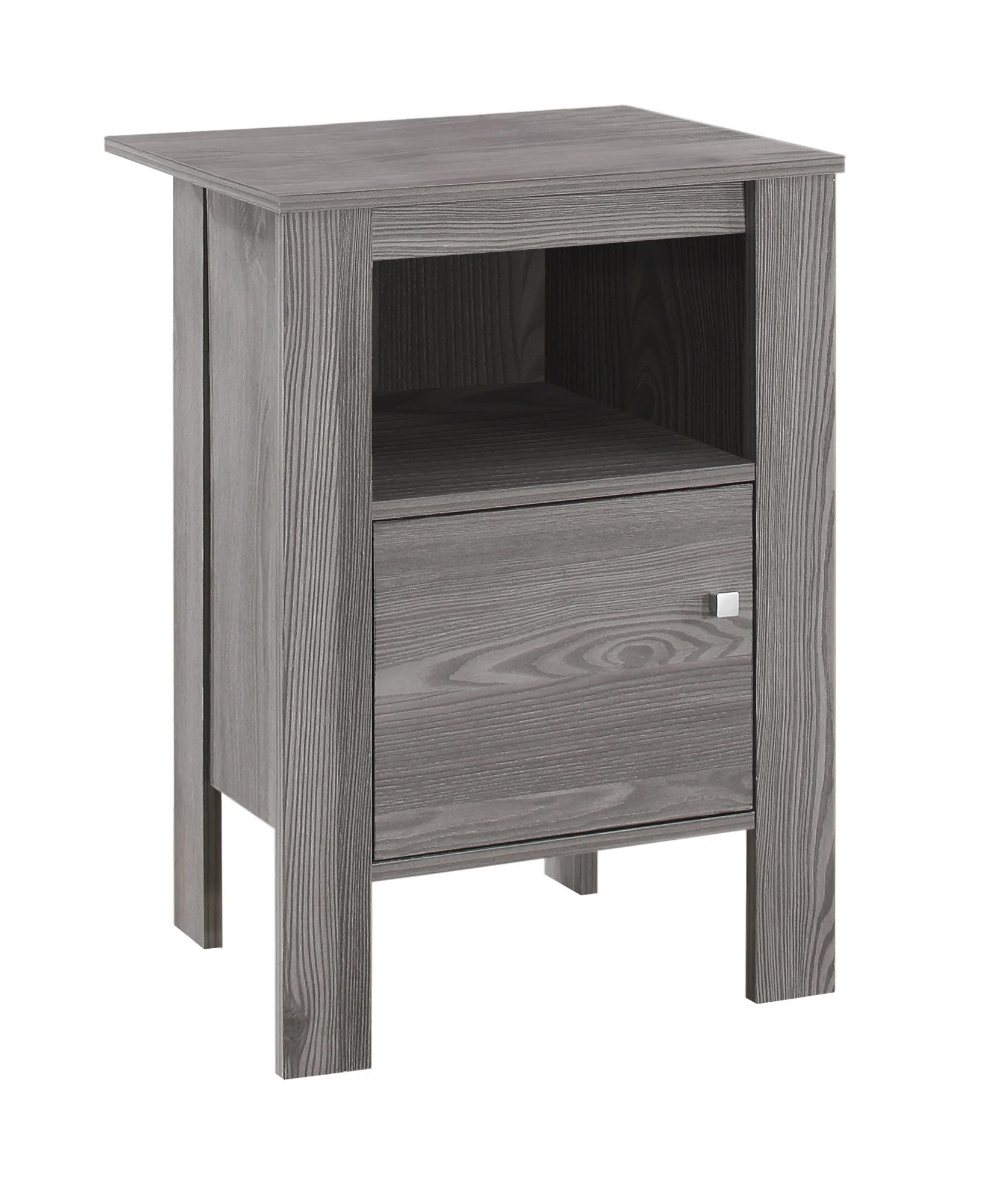 24" Gray End Table With Shelf By Homeroots - Image 2