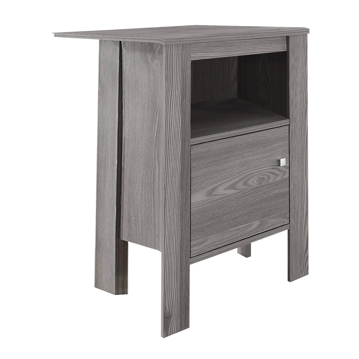 24" Gray End Table With Shelf By Homeroots - Image 5