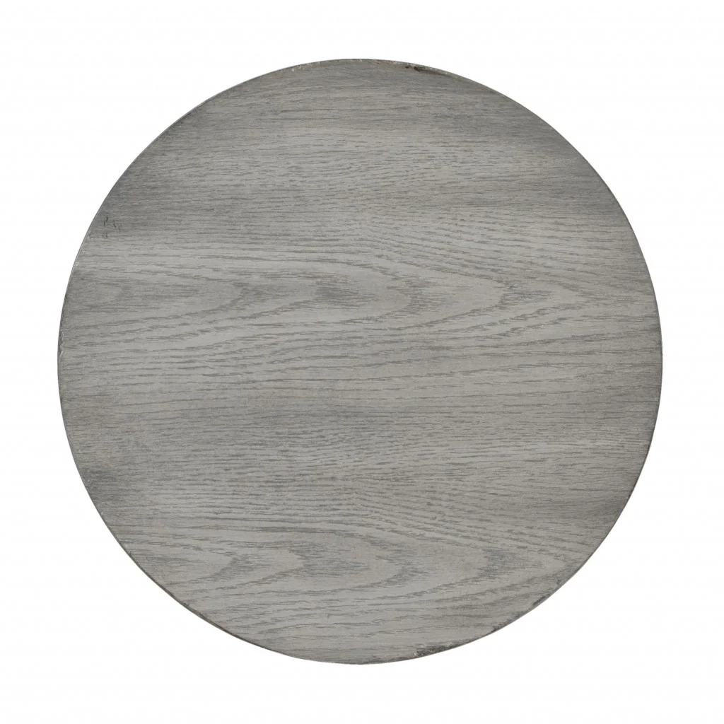 24" Gray Manufactured Wood Round End Table By Homeroots - Image 4