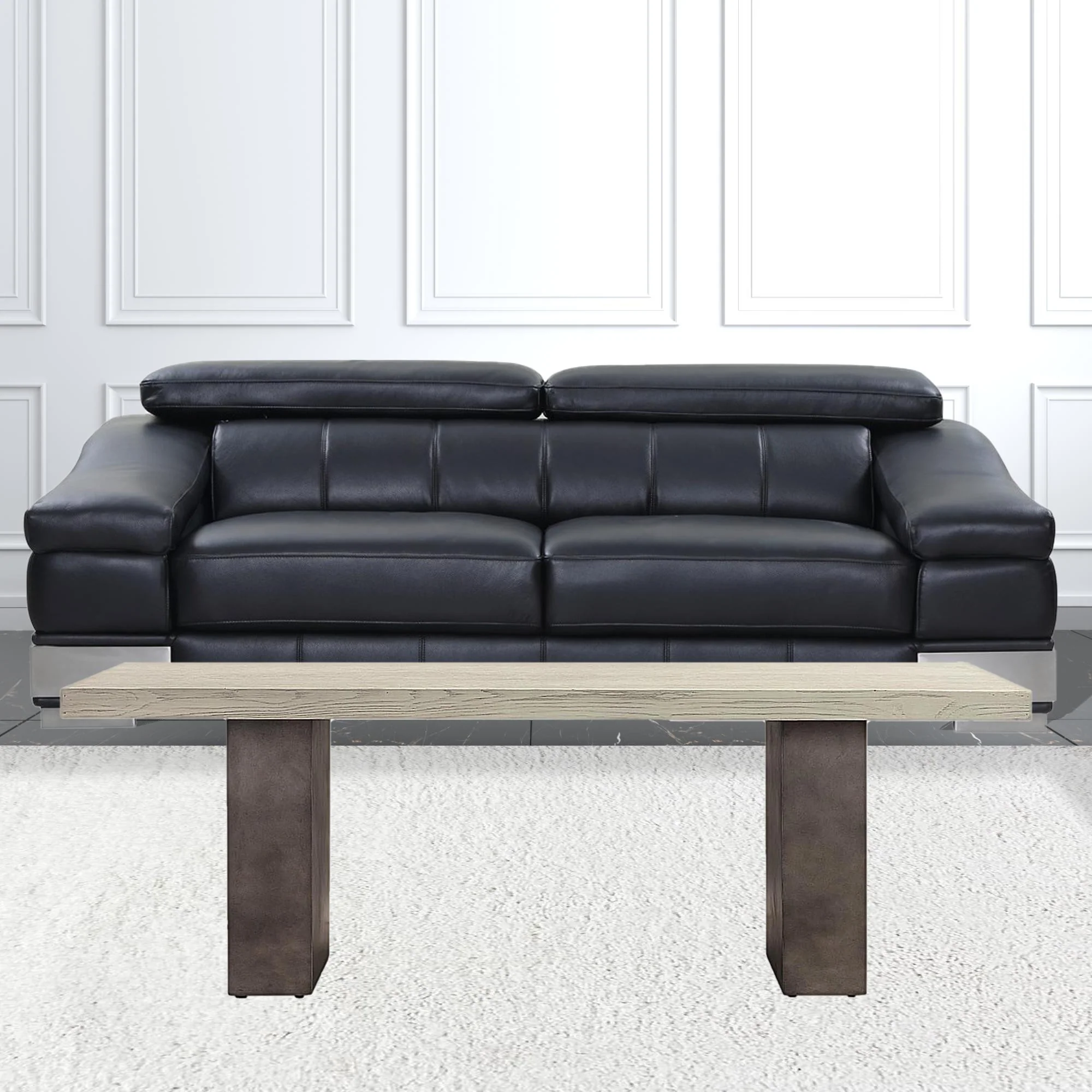 24" Grey Concrete Rectangular Coffee Table By Homeroots - Image 3