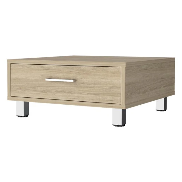24" Light Off White Pine Manufactured Wood Rectangular Coffee Table By Homeroots - Image 2