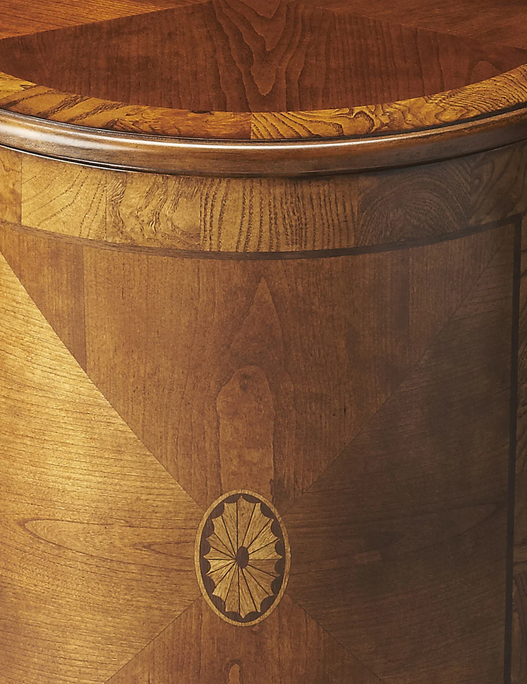 24" Medium Brown And Olive Ash Manufactured Wood Round End Table By Homeroots - Image 6